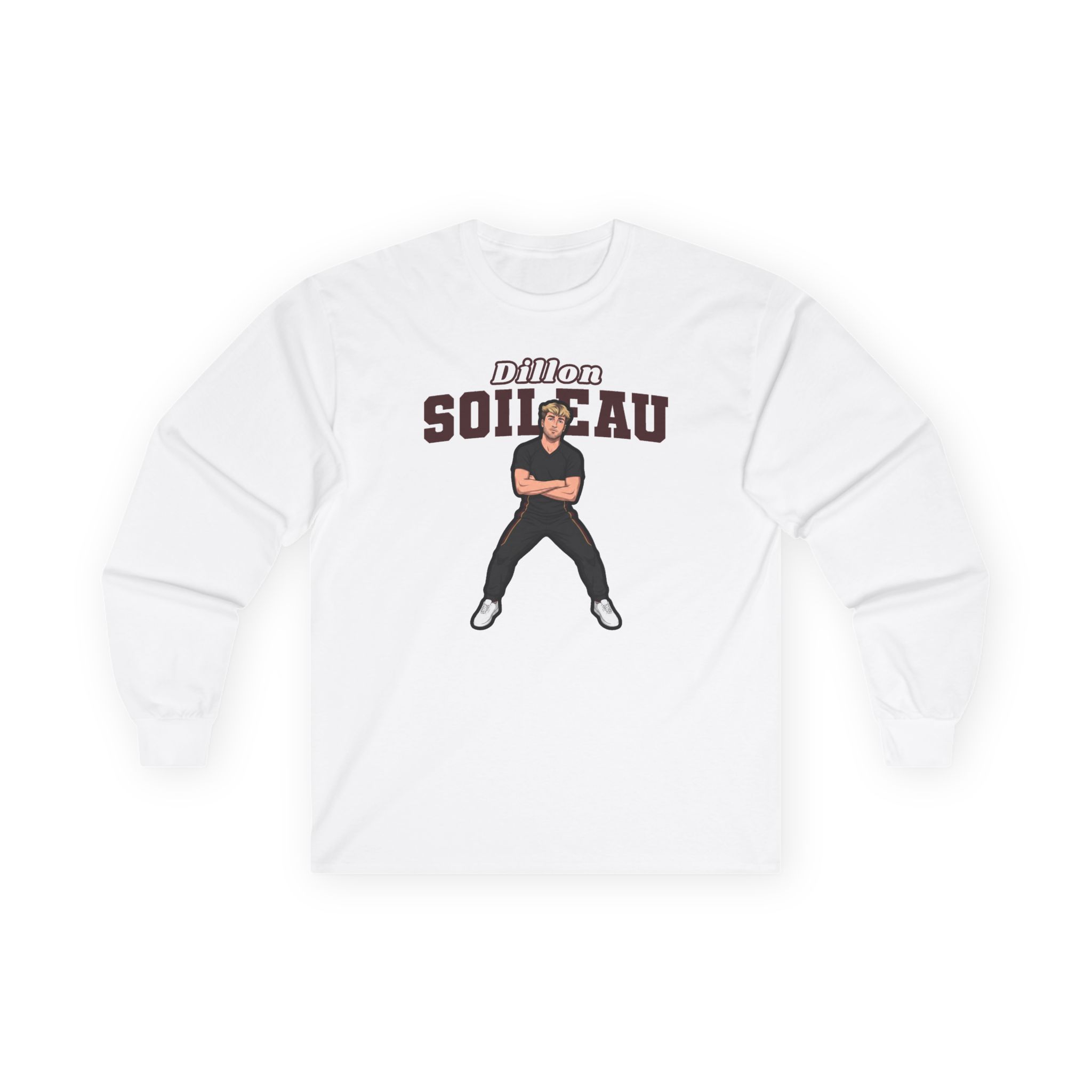 Long Sleeve Tee — character_name_arch in White