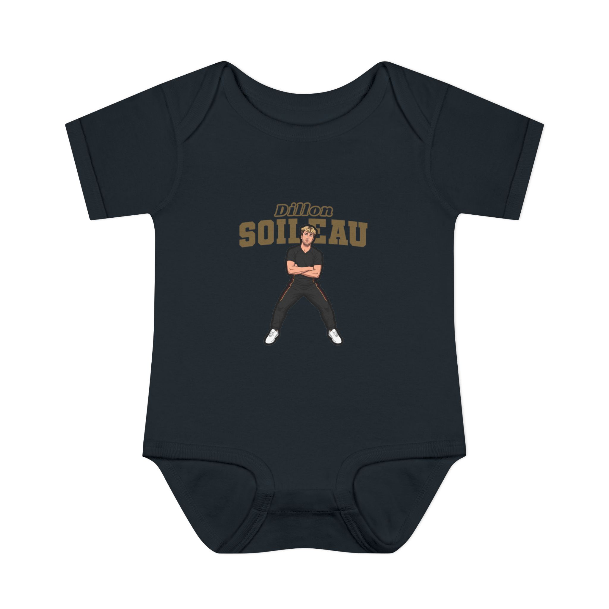 Baby Onesie — character_name_arch in Black