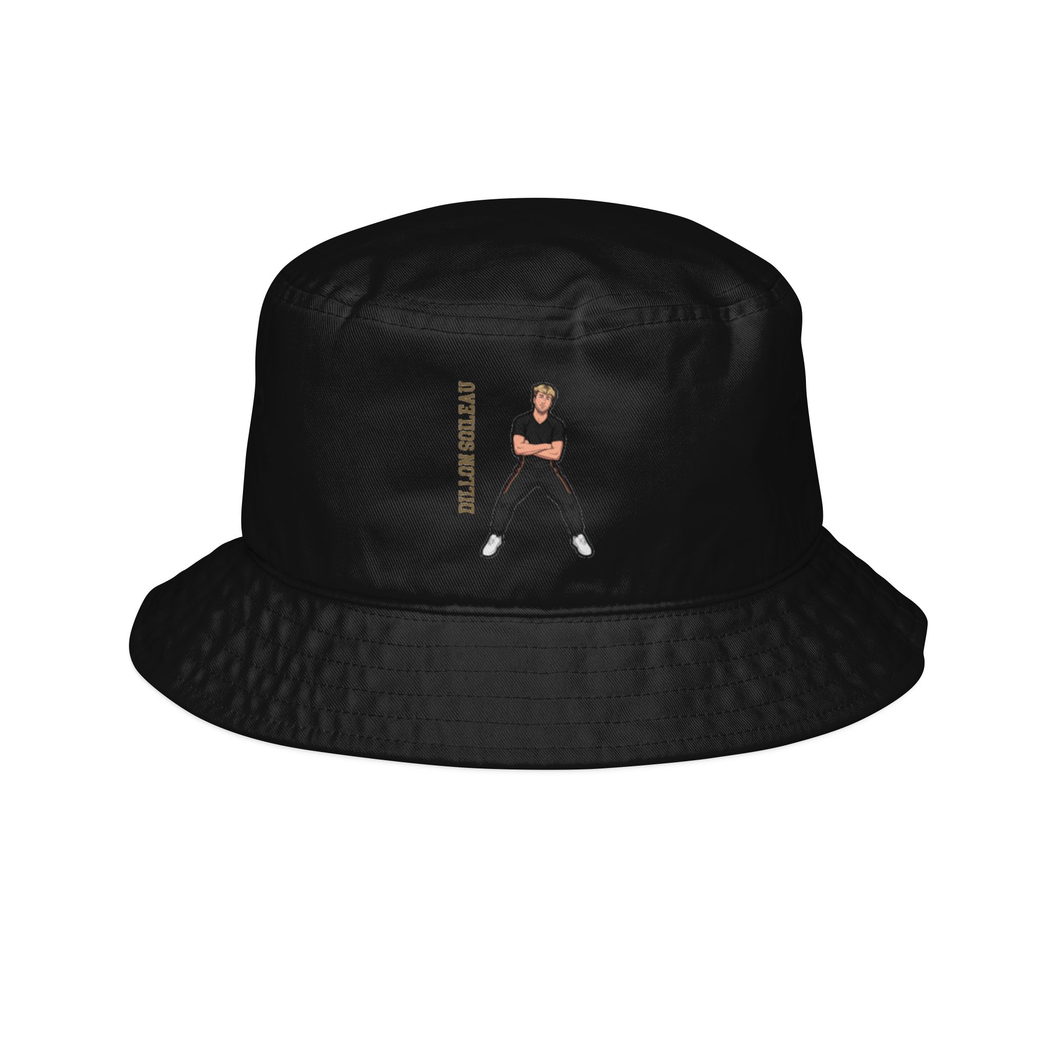 Bucket Hat — character_name_vertical in Black