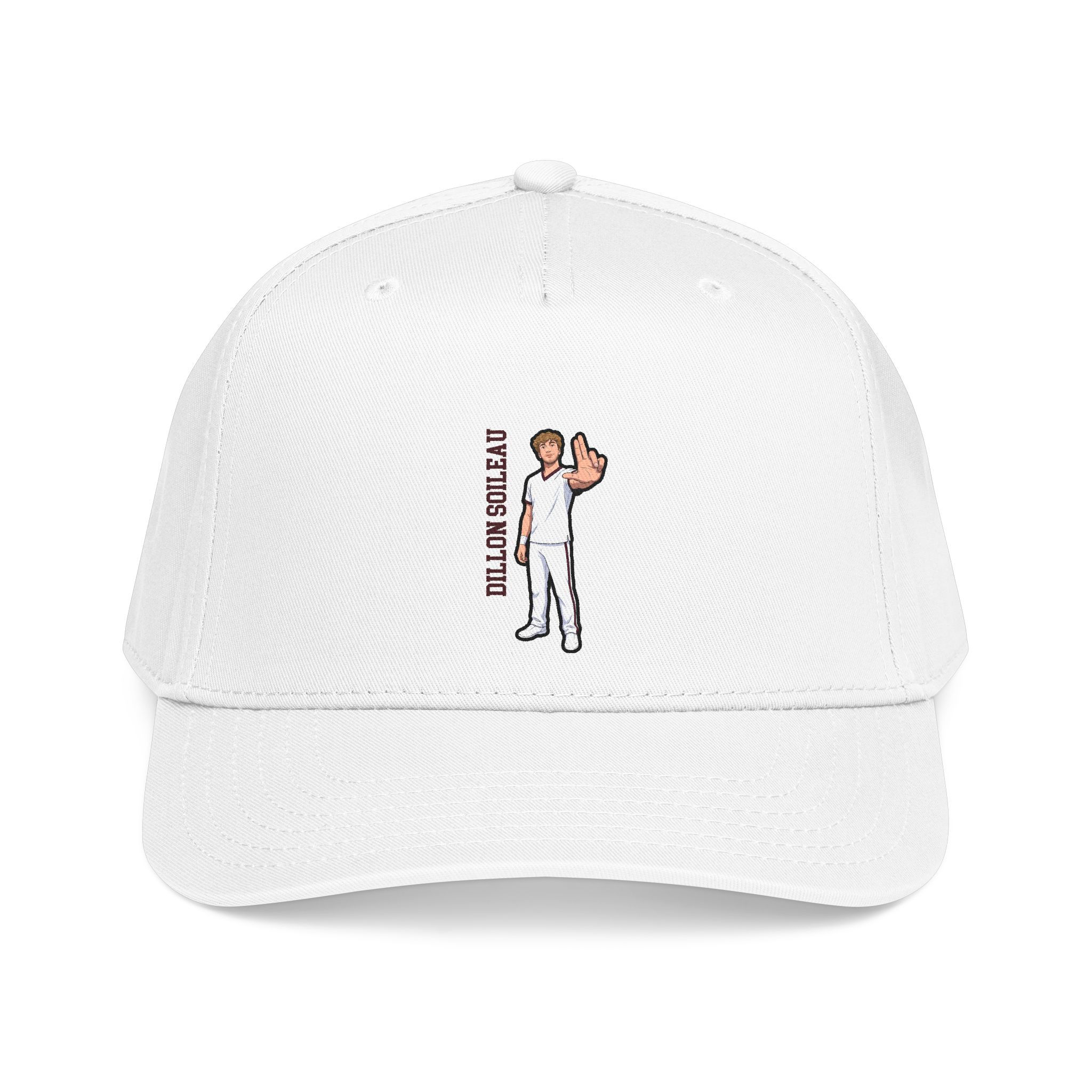 Baseball Cap — character_name_vertical in White