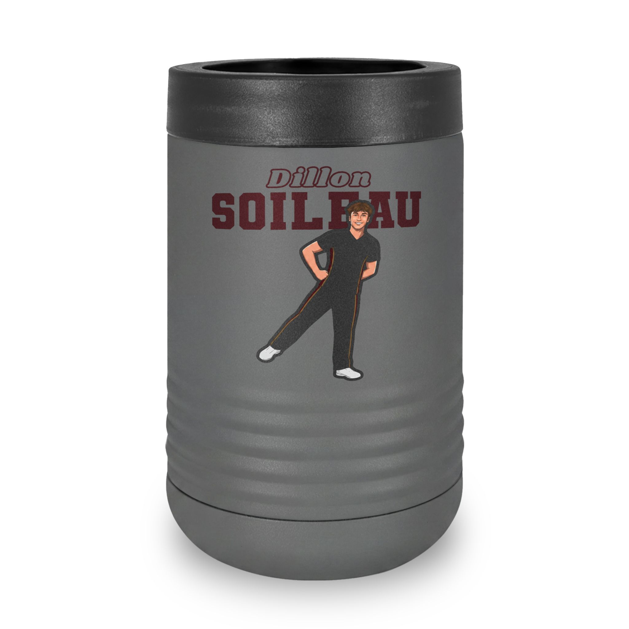 Stainless Can Cooler — character_name_arch in Grey
