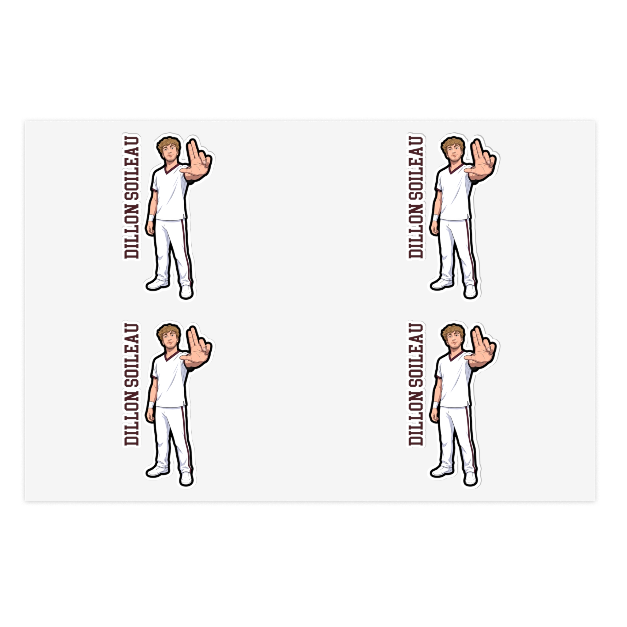 Sticker Sheet — character_name_vertical in Classic