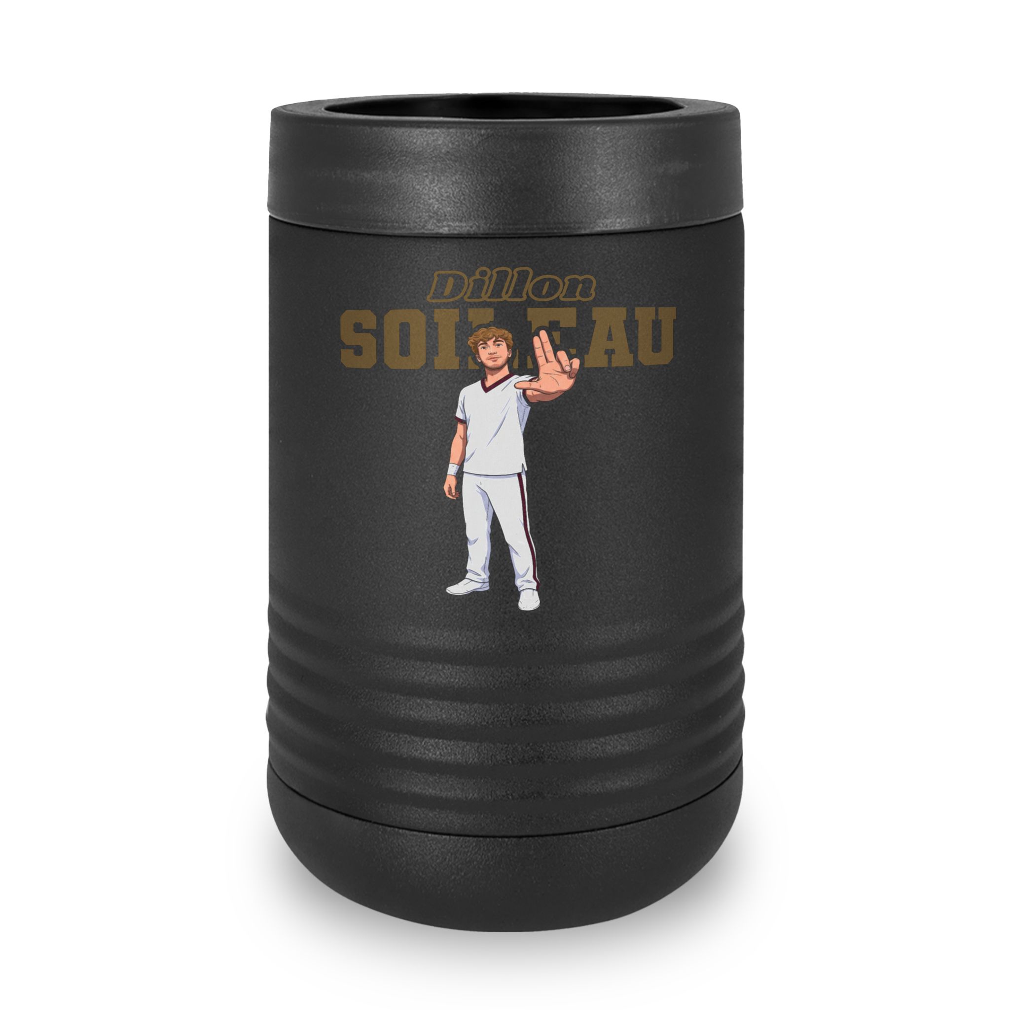 Stainless Can Cooler — character_name_arch in Black