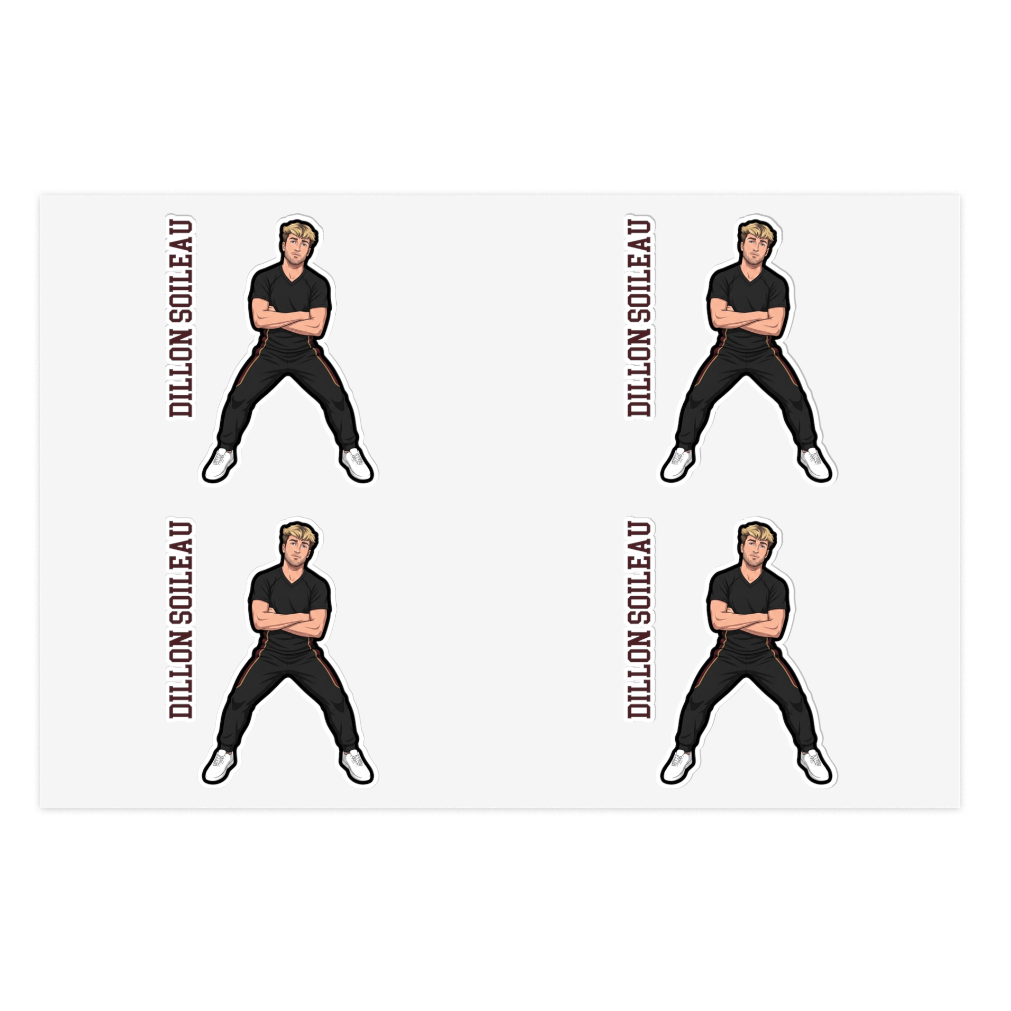 Sticker Sheet — character_name_vertical in Classic