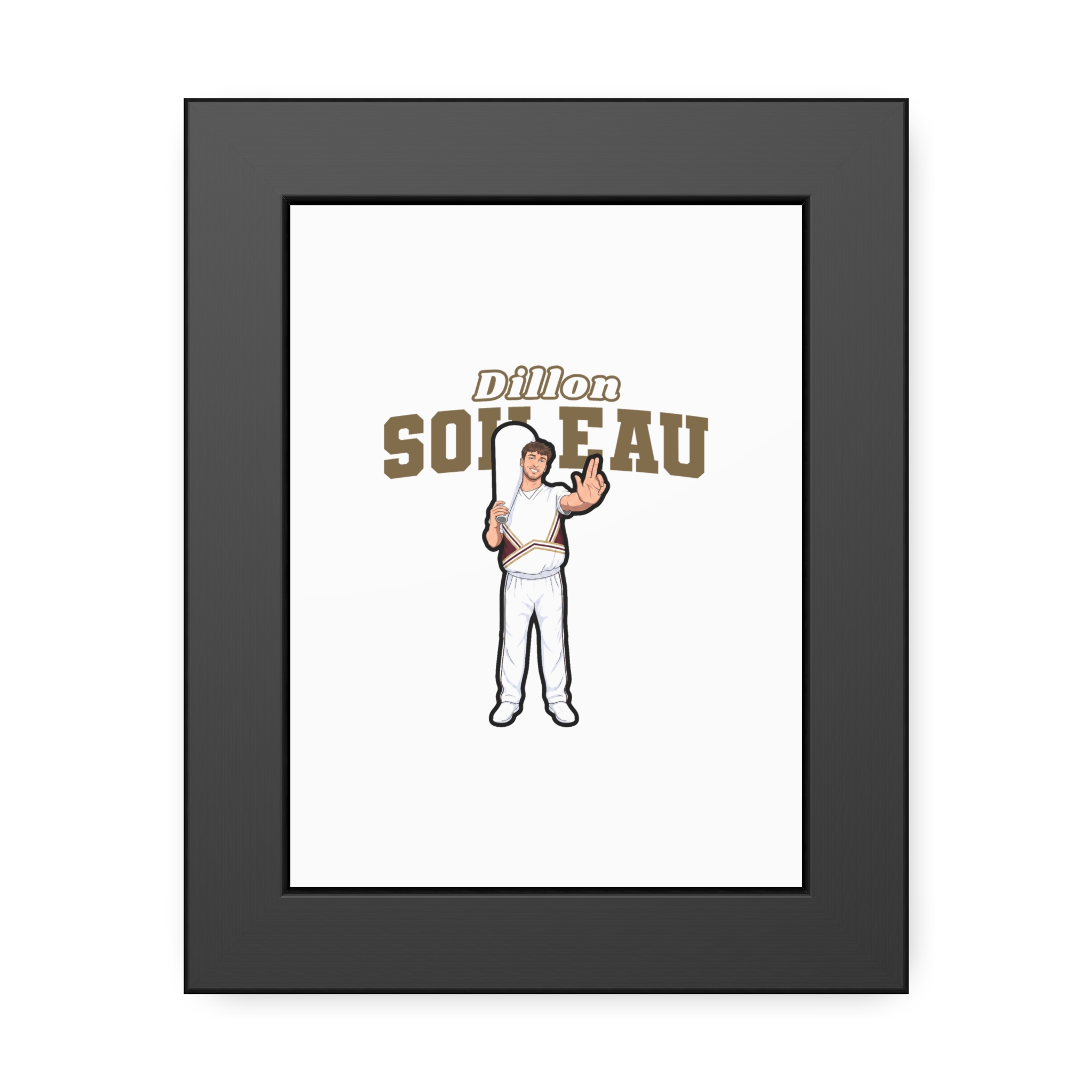 Framed Poster — character_name_arch in Black