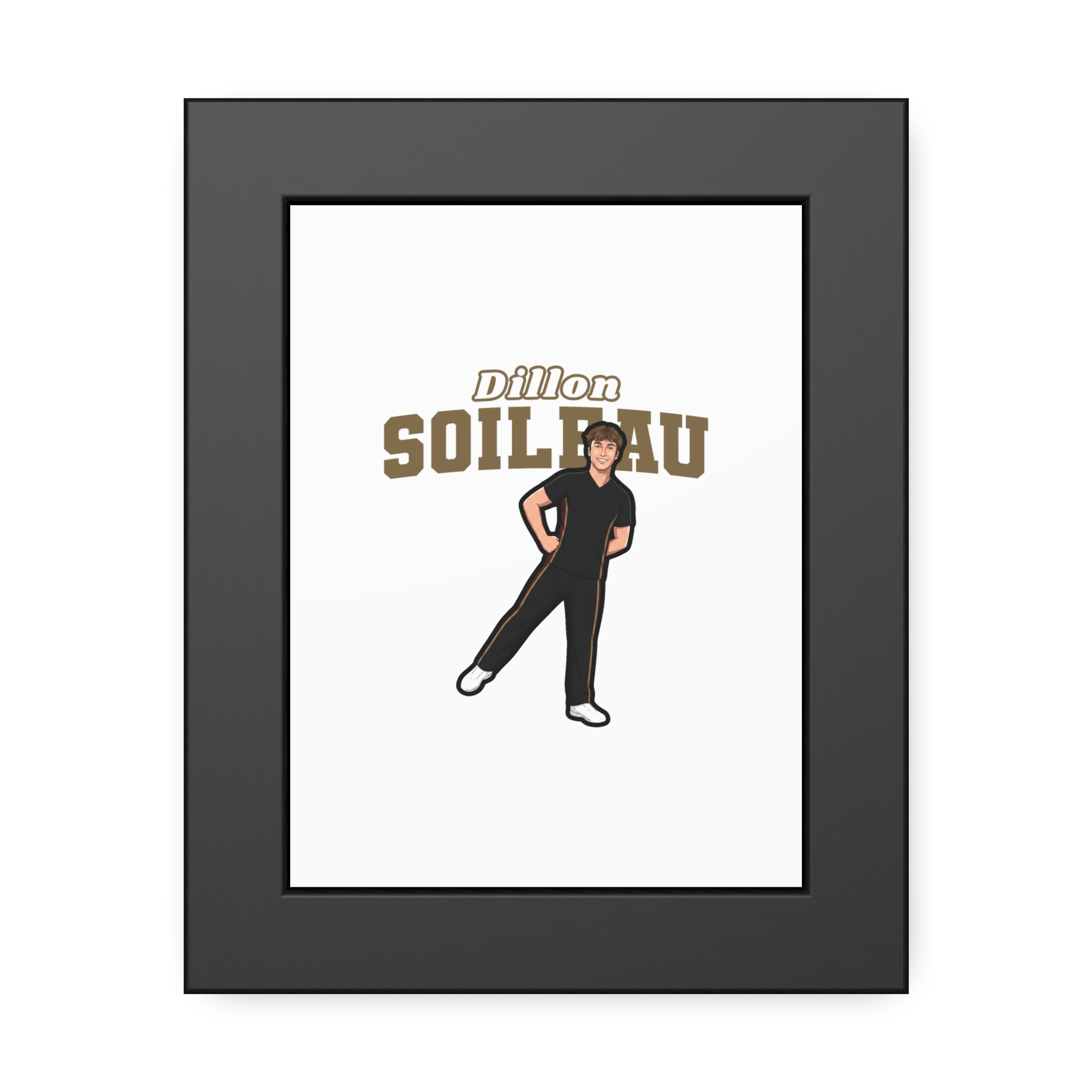 Framed Poster — character_name_arch in Black