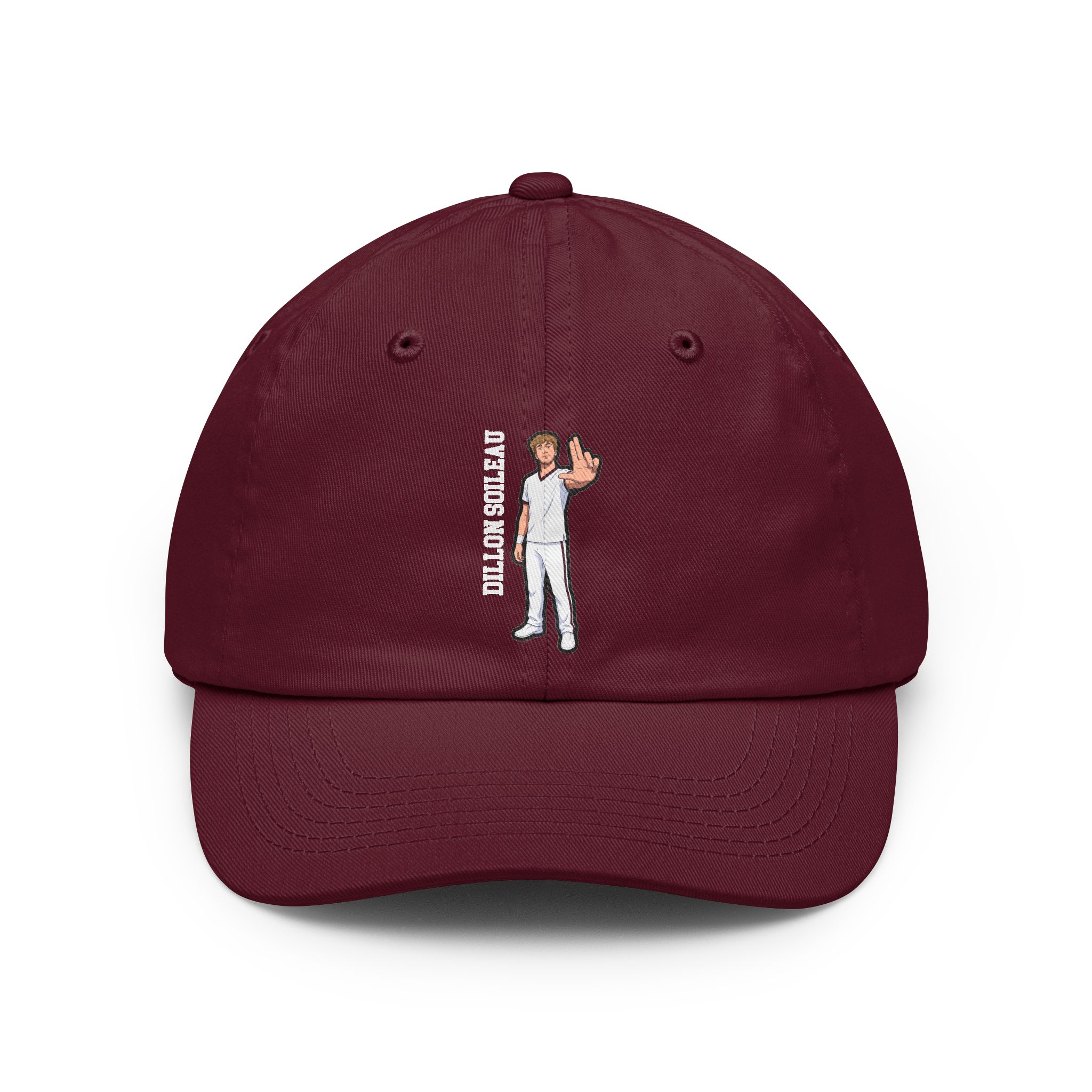 Classic Cap — character_name_vertical in Maroon
