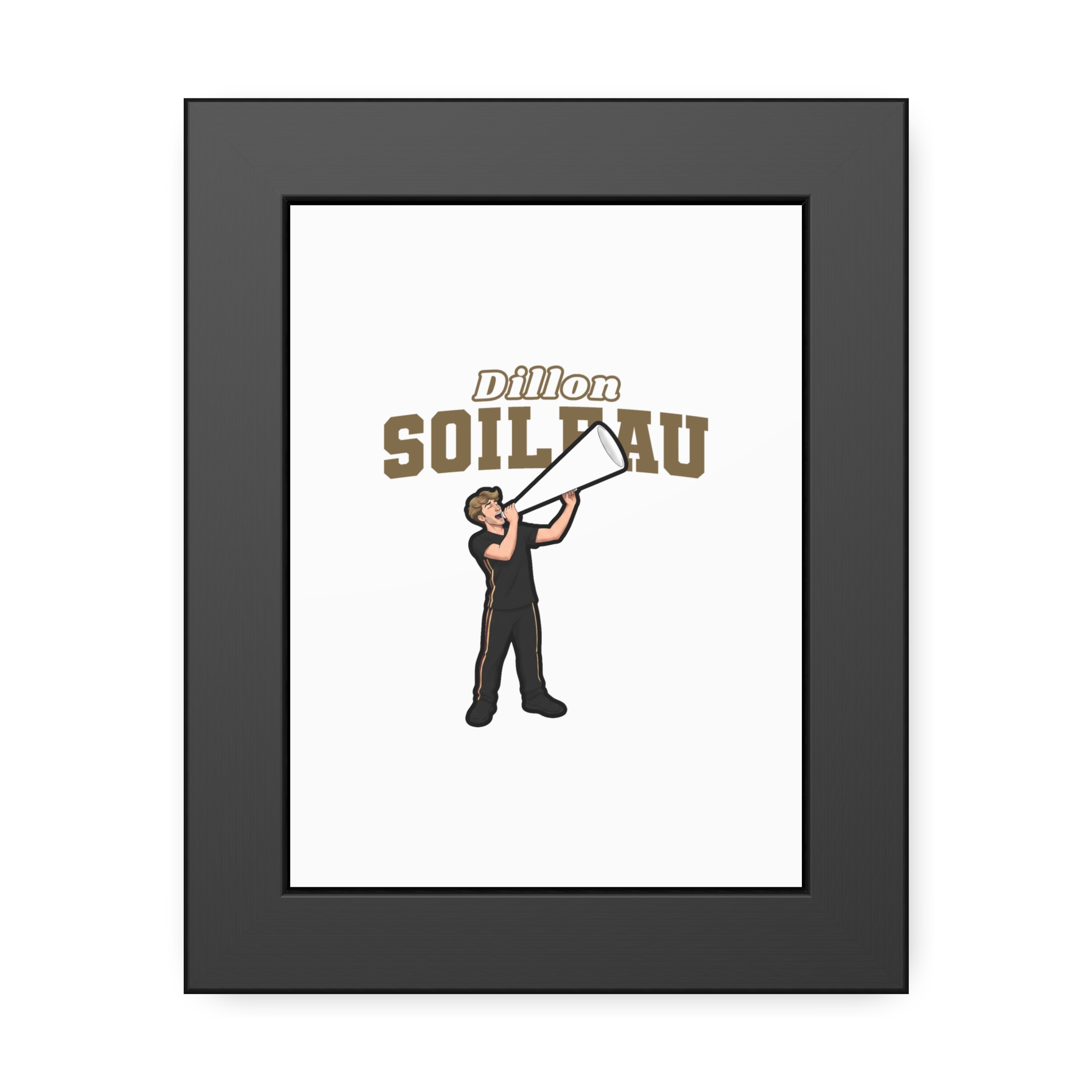 Framed Poster — character_name_arch in Black