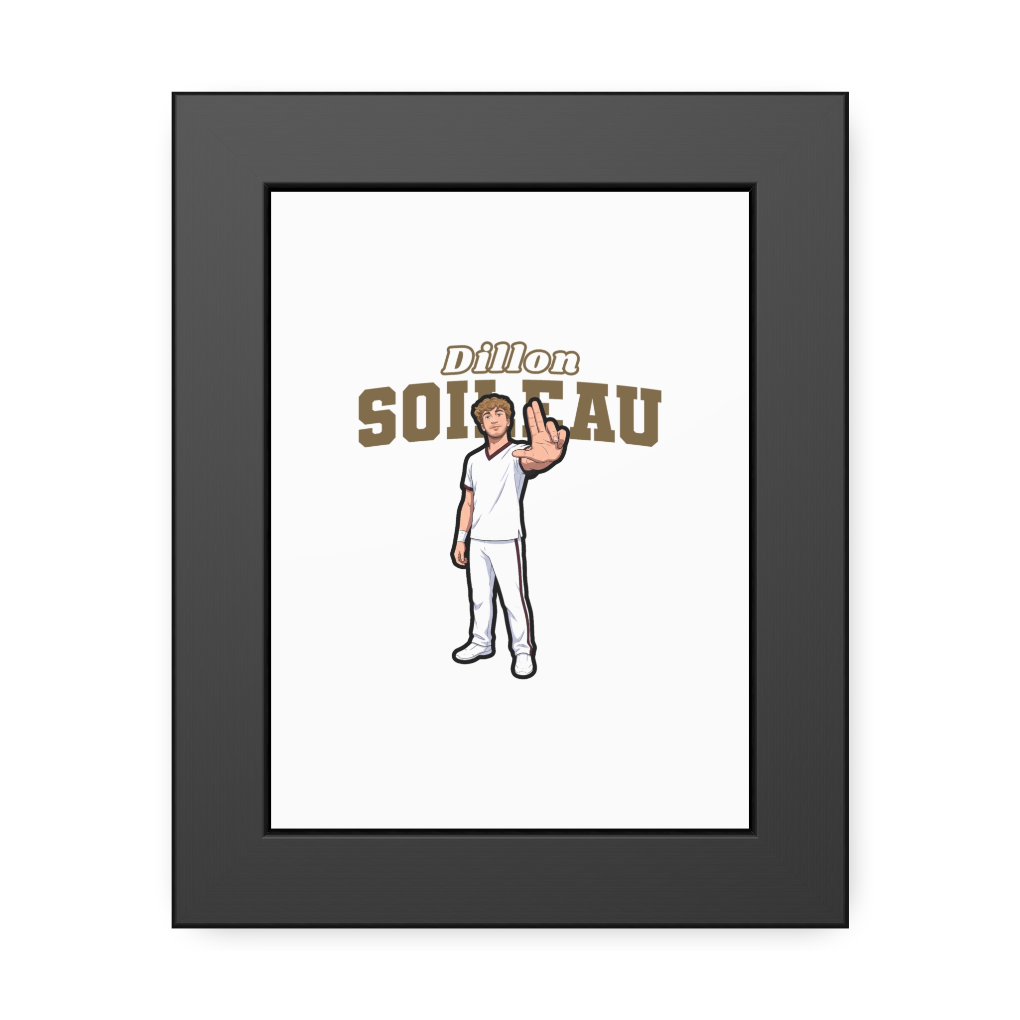 Framed Poster — character_name_arch in Black