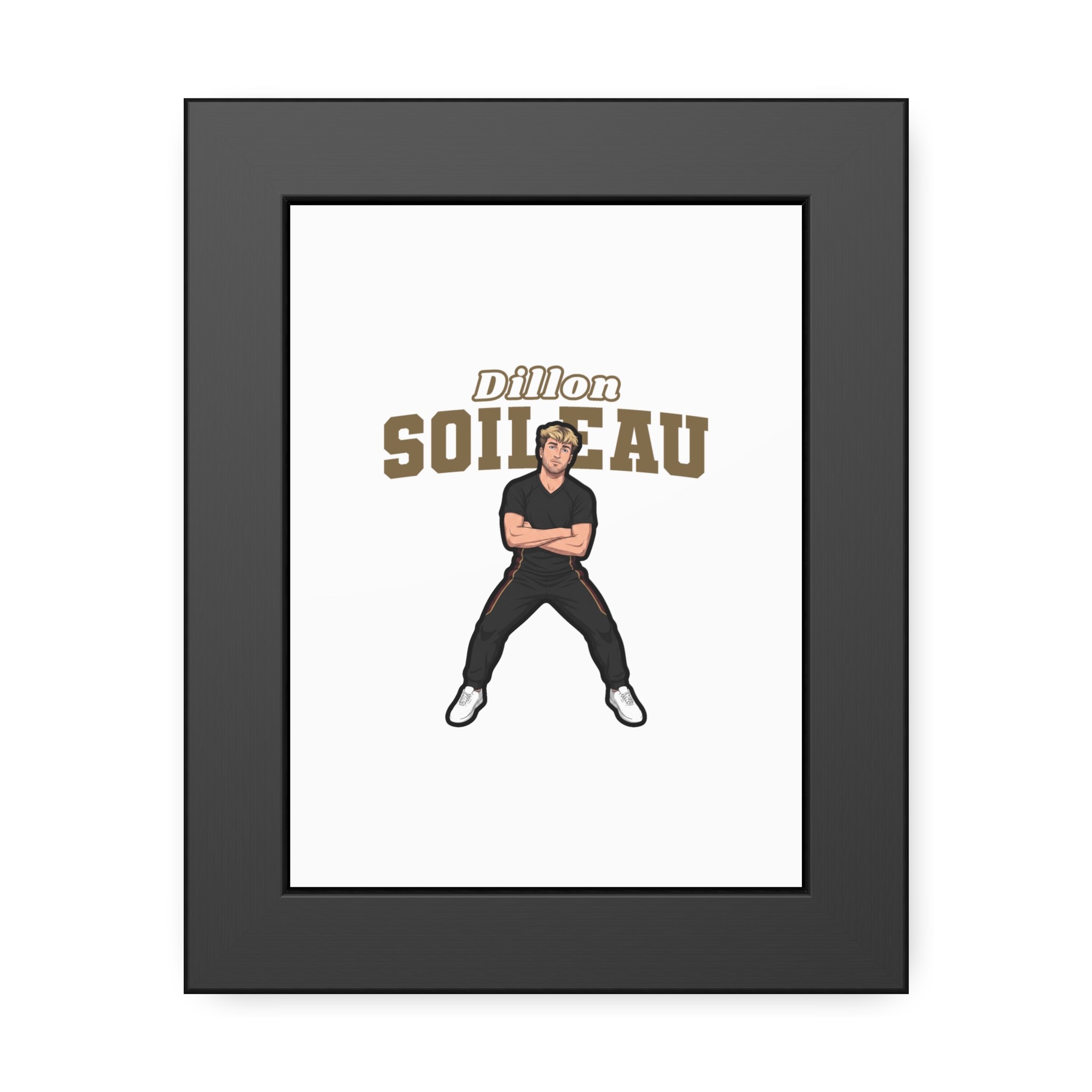 Framed Poster — character_name_arch in Black
