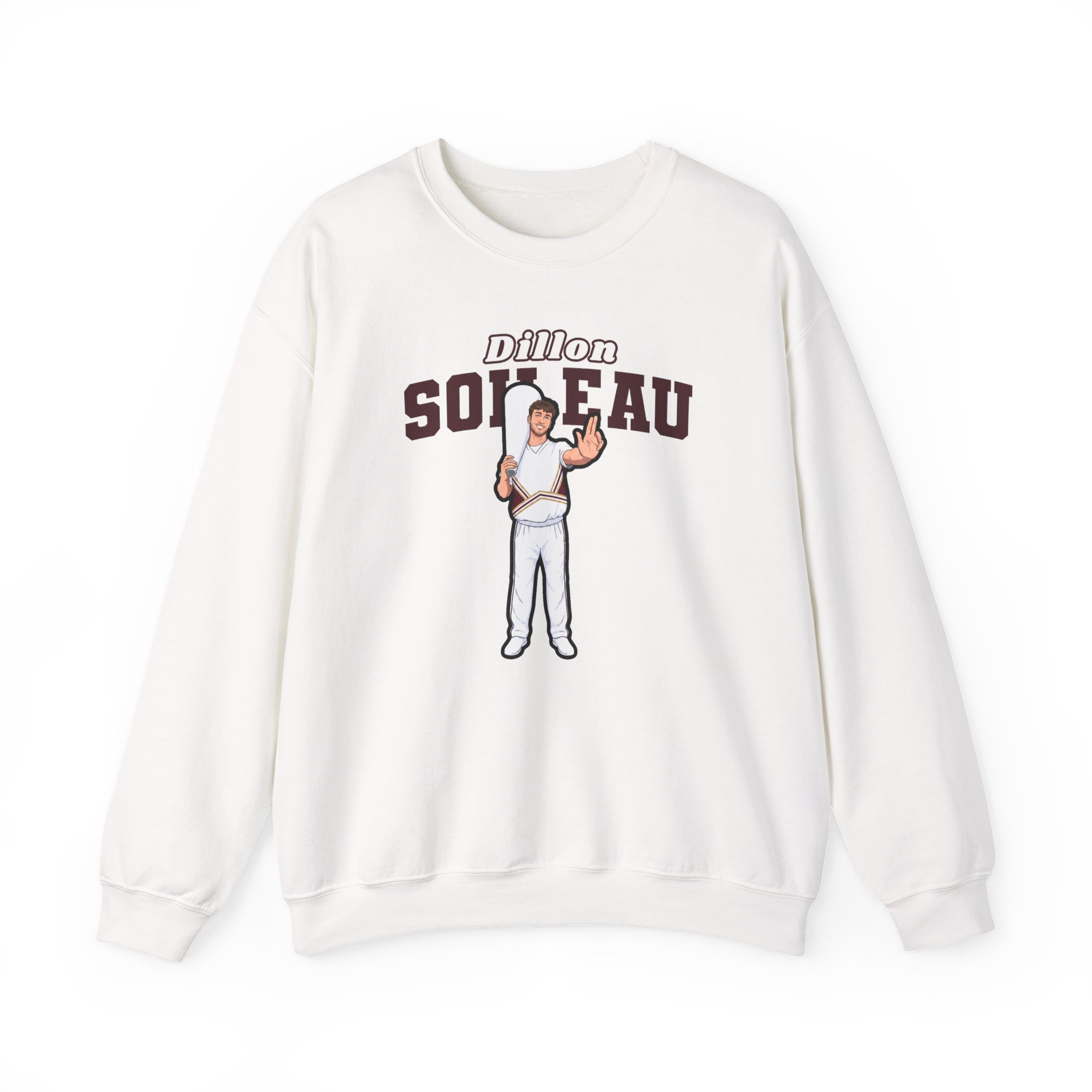Crewneck Sweatshirt — character_name_arch in White