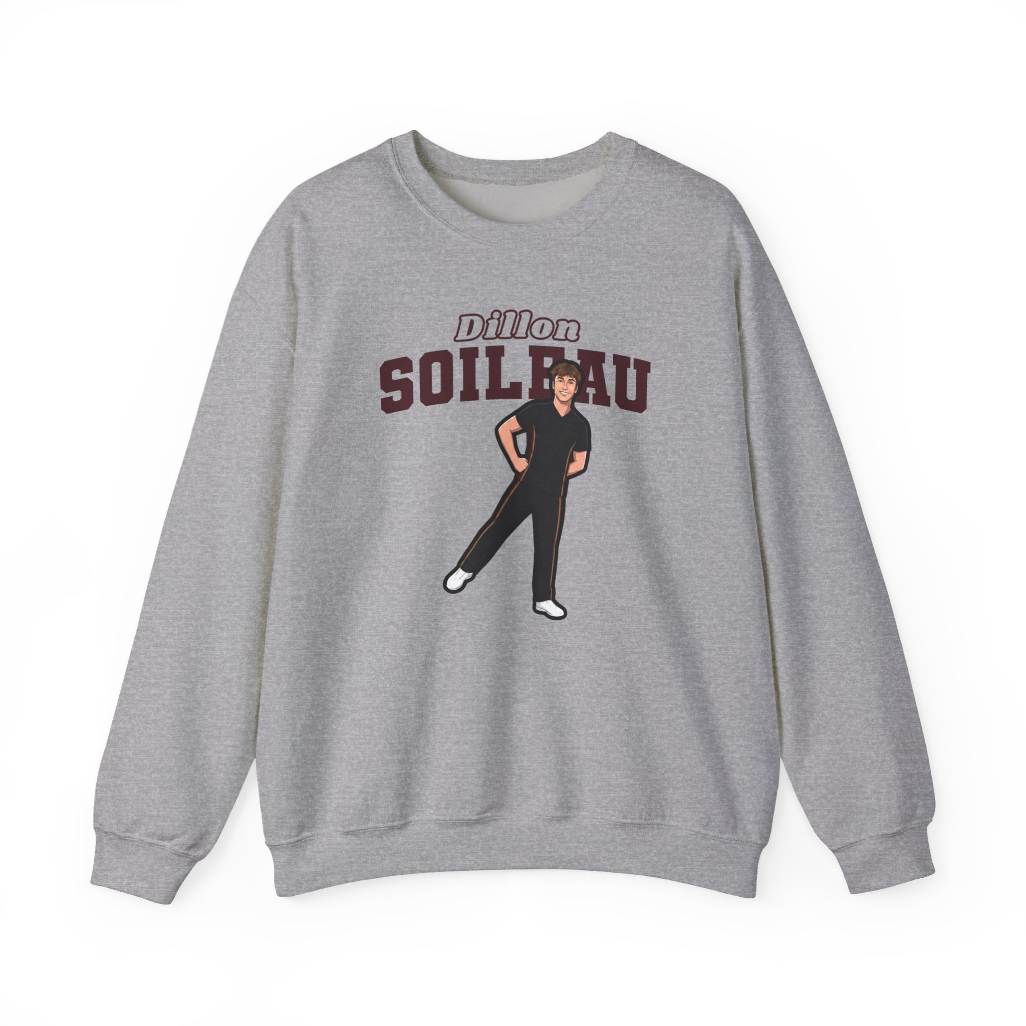 Crewneck Sweatshirt — character_name_arch in Grey