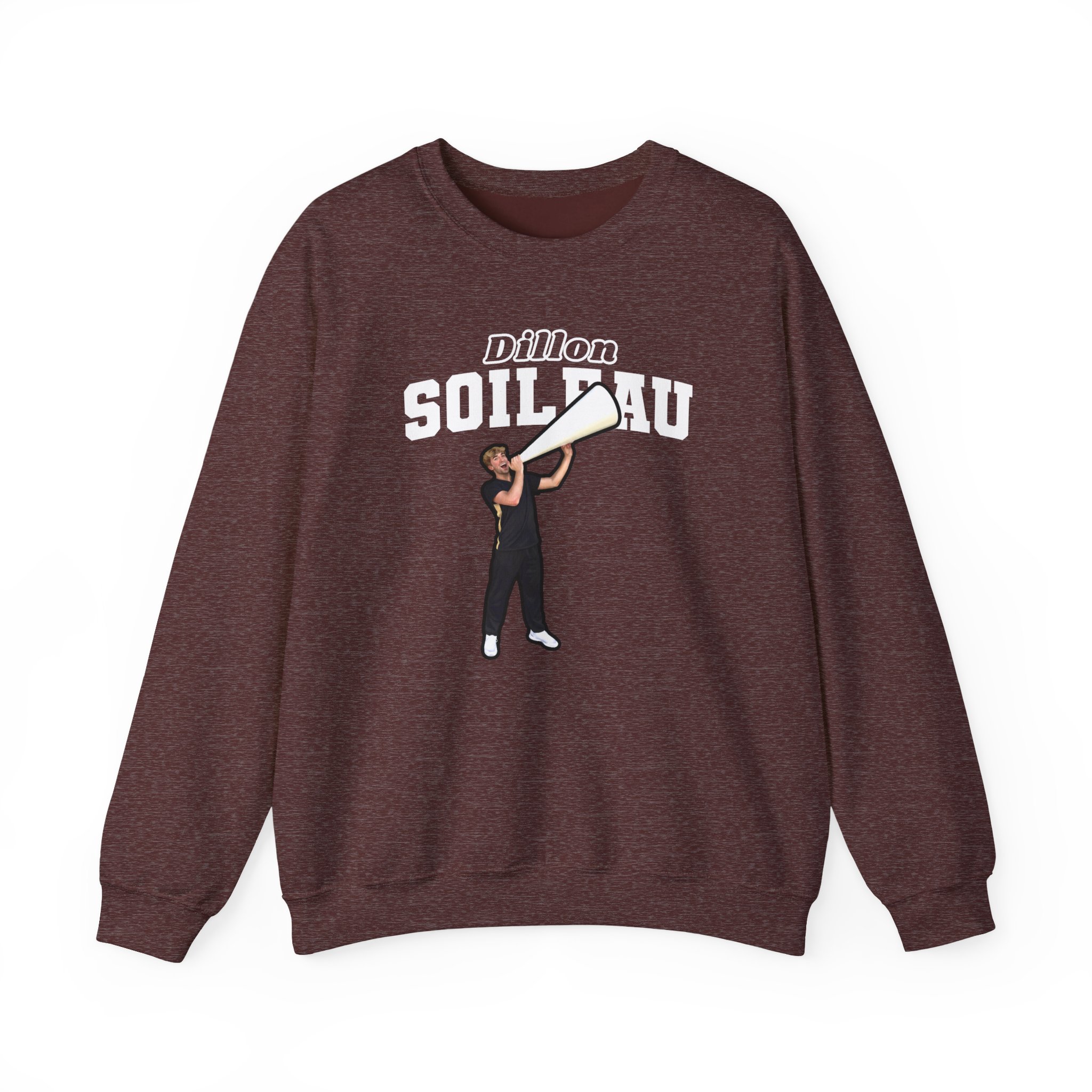 Crewneck Sweatshirt — character_name_arch in Maroon