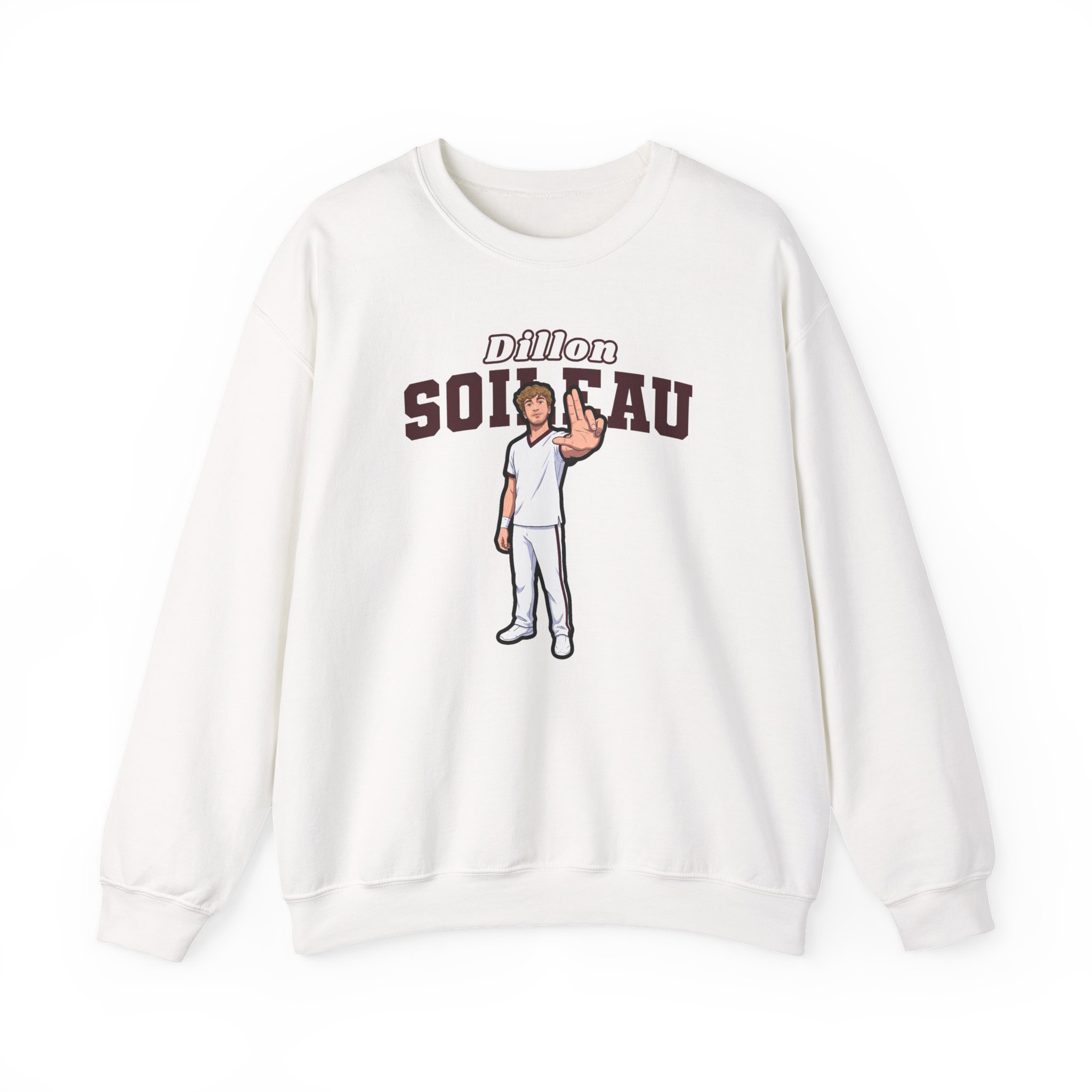 Crewneck Sweatshirt — character_name_arch in White