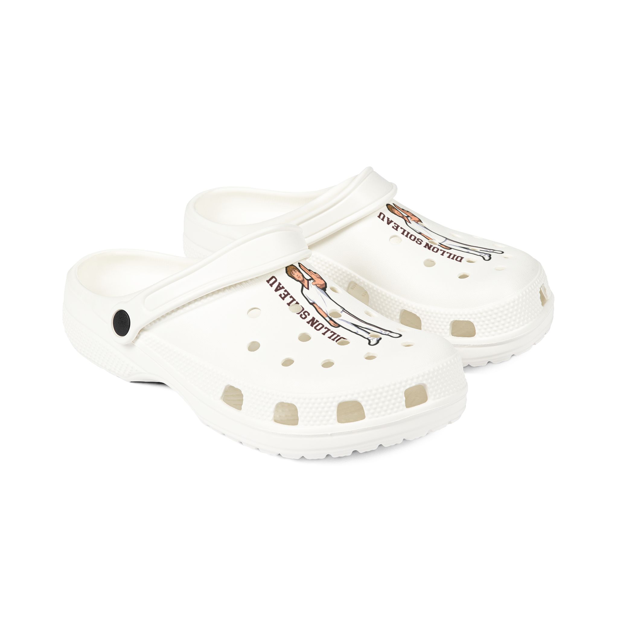 Rubber Clogs — character_name_vertical in White