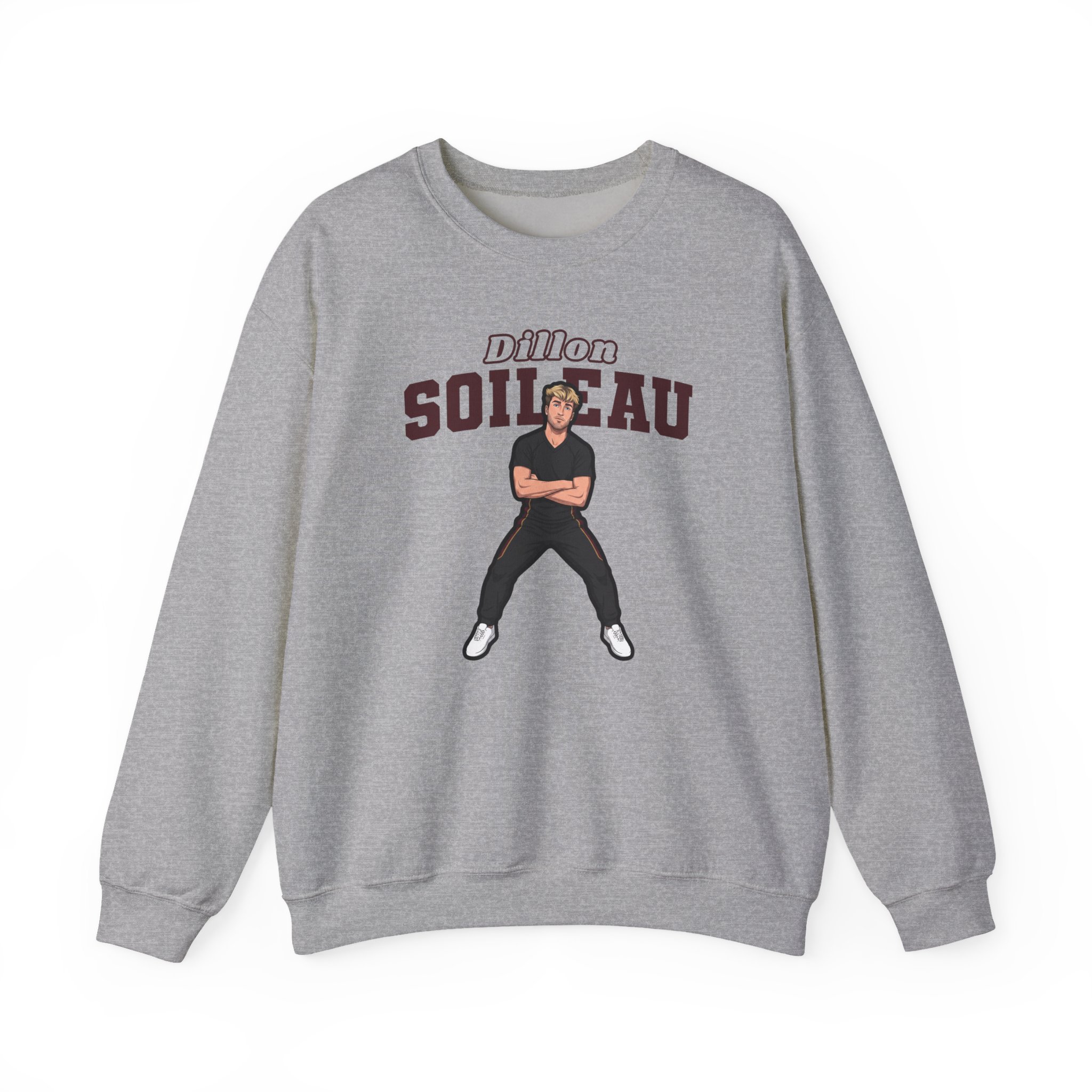 Crewneck Sweatshirt — character_name_arch in Grey