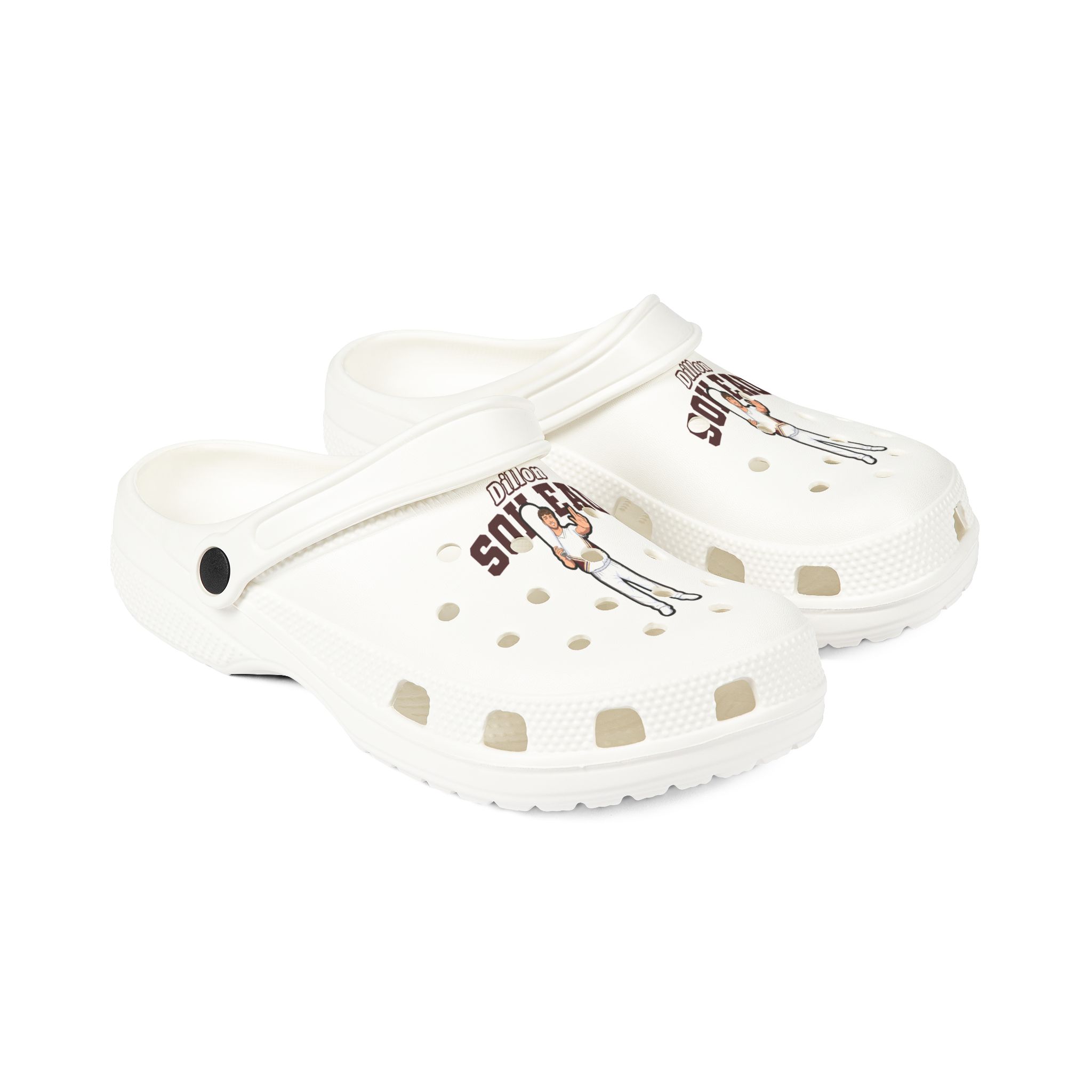 Rubber Clogs — character_name_arch in White