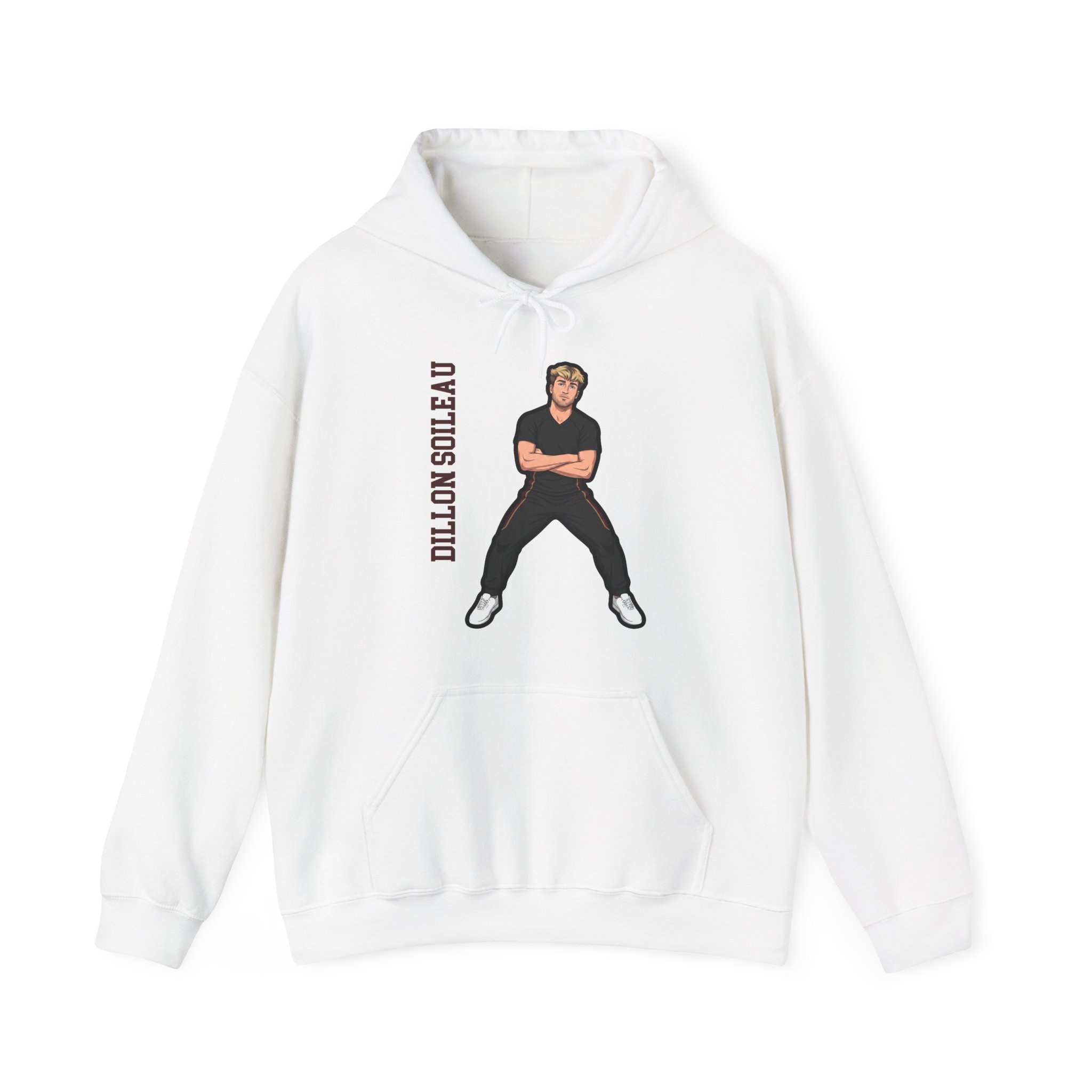 Hoodie — character_name_vertical in White