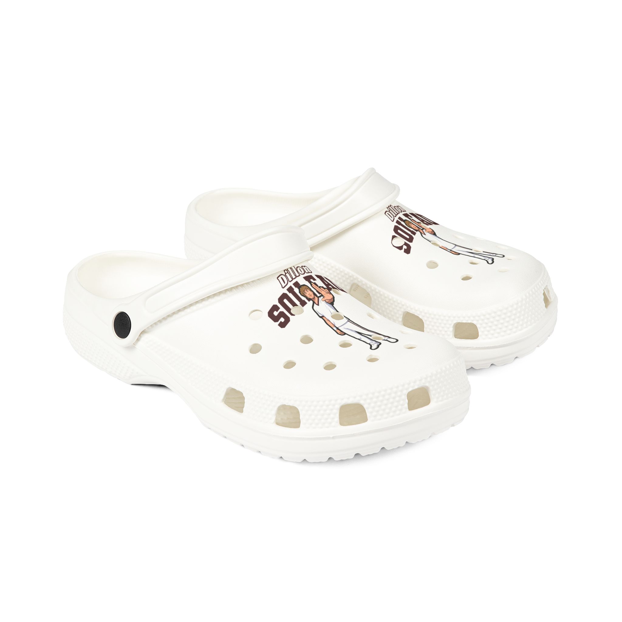 Rubber Clogs — character_name_arch in White