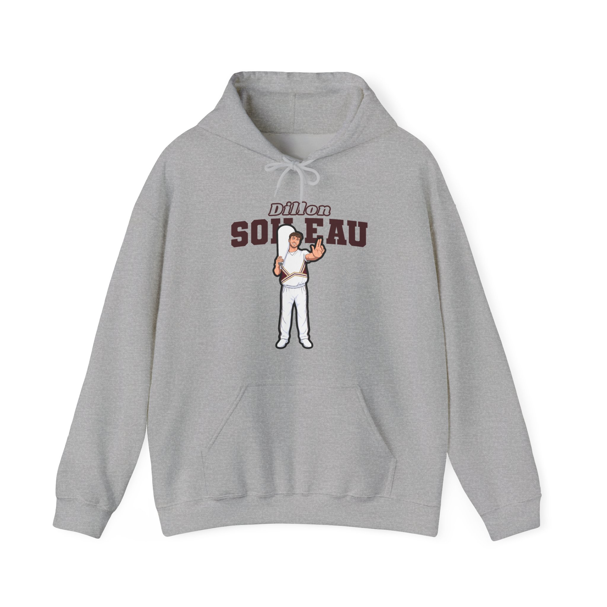 Hoodie — character_name_arch in Grey