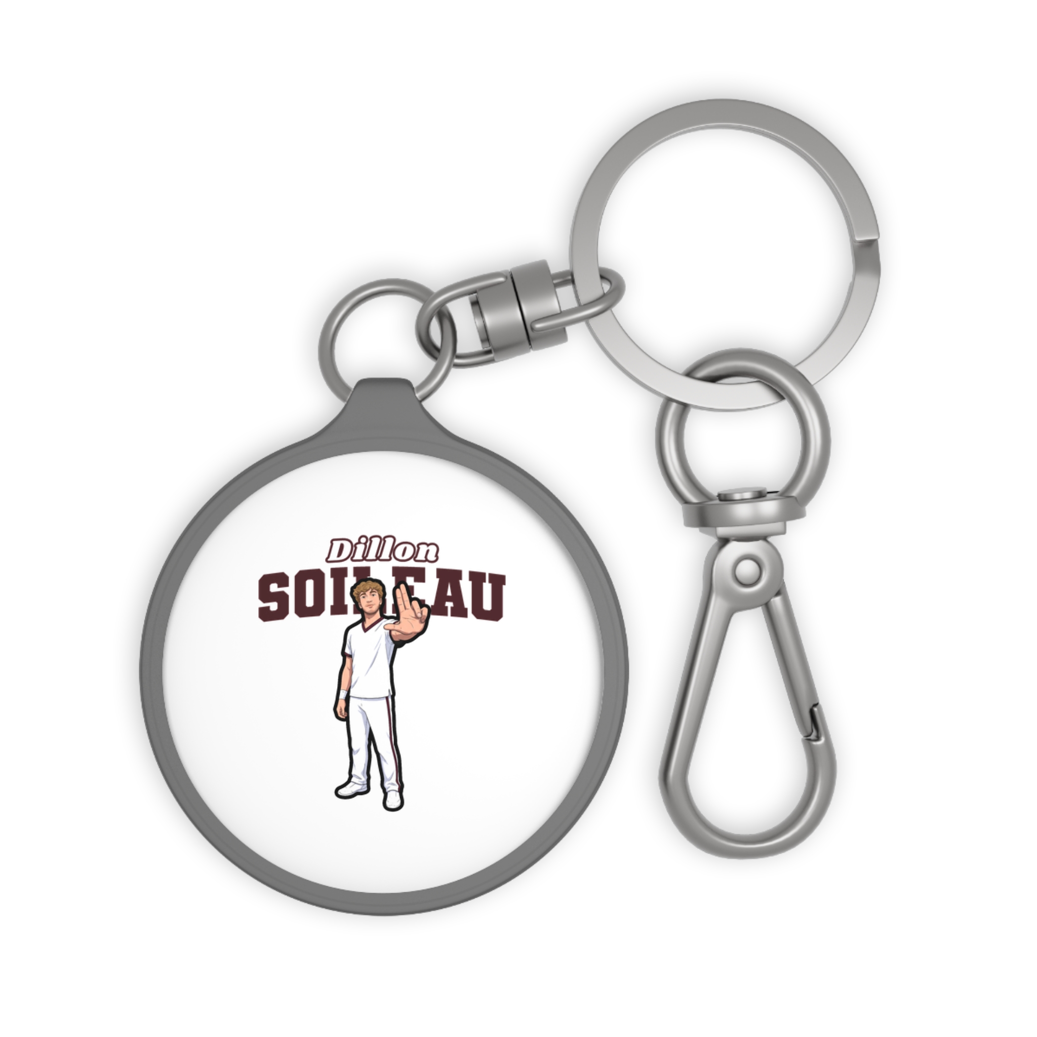 Keychain — character_name_arch in Grey