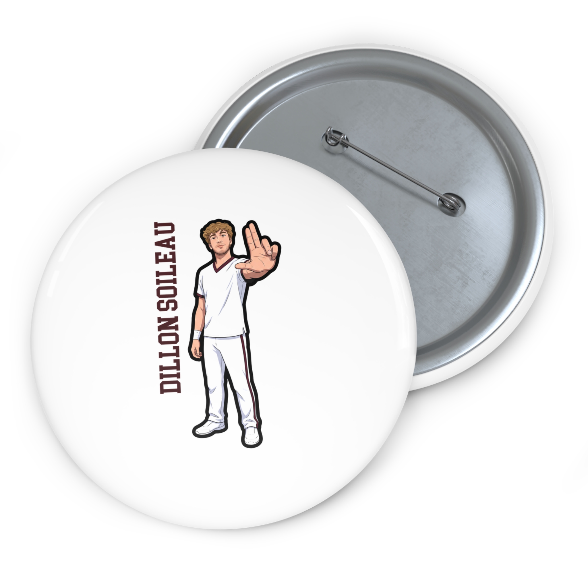 Game Day Pin — character_name_vertical in Classic