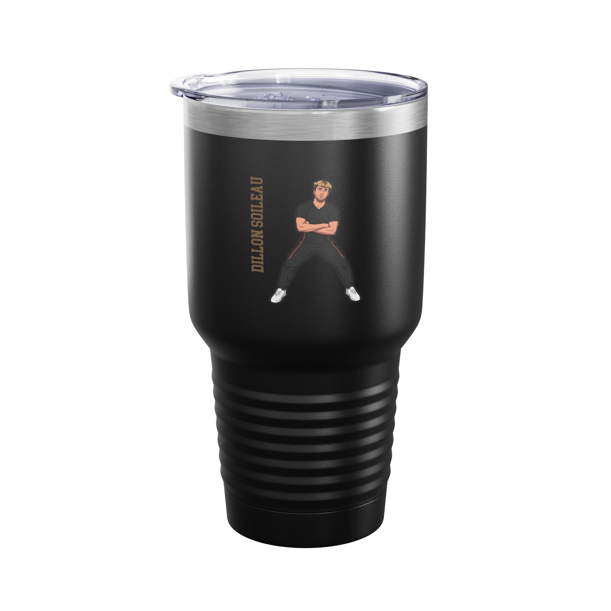 30oz Tumbler — character_name_vertical in Black