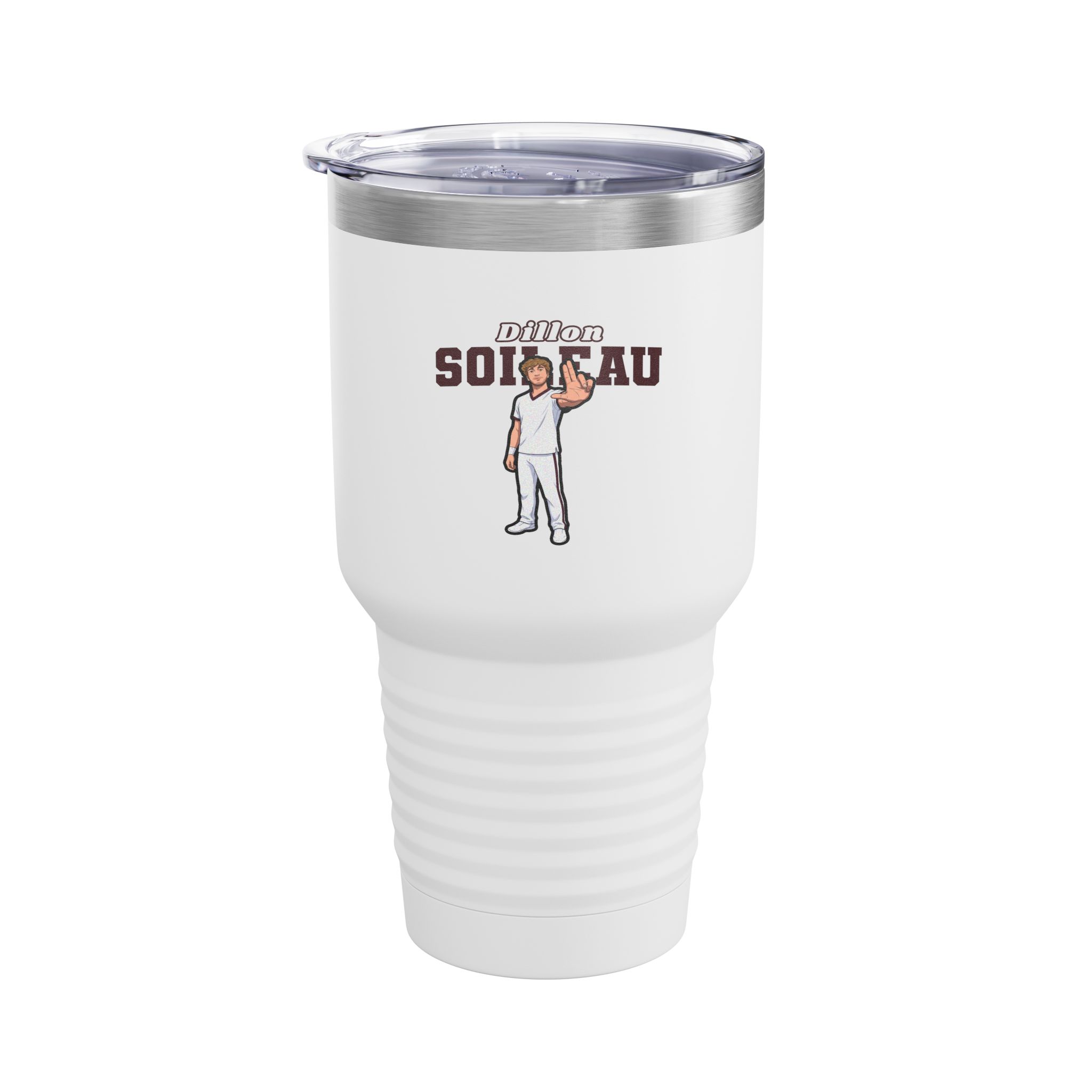 30oz Tumbler — character_name_arch in White