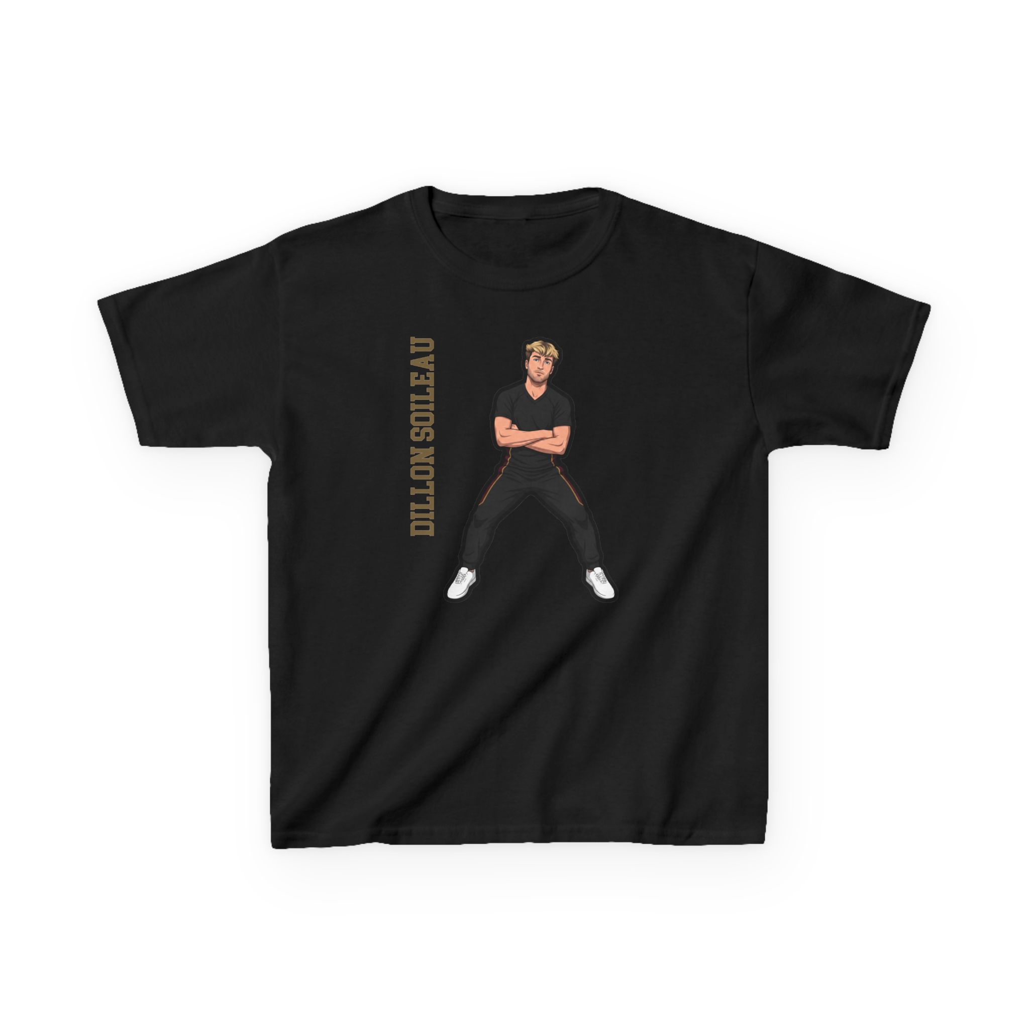 Youth Tee — character_name_vertical in Black