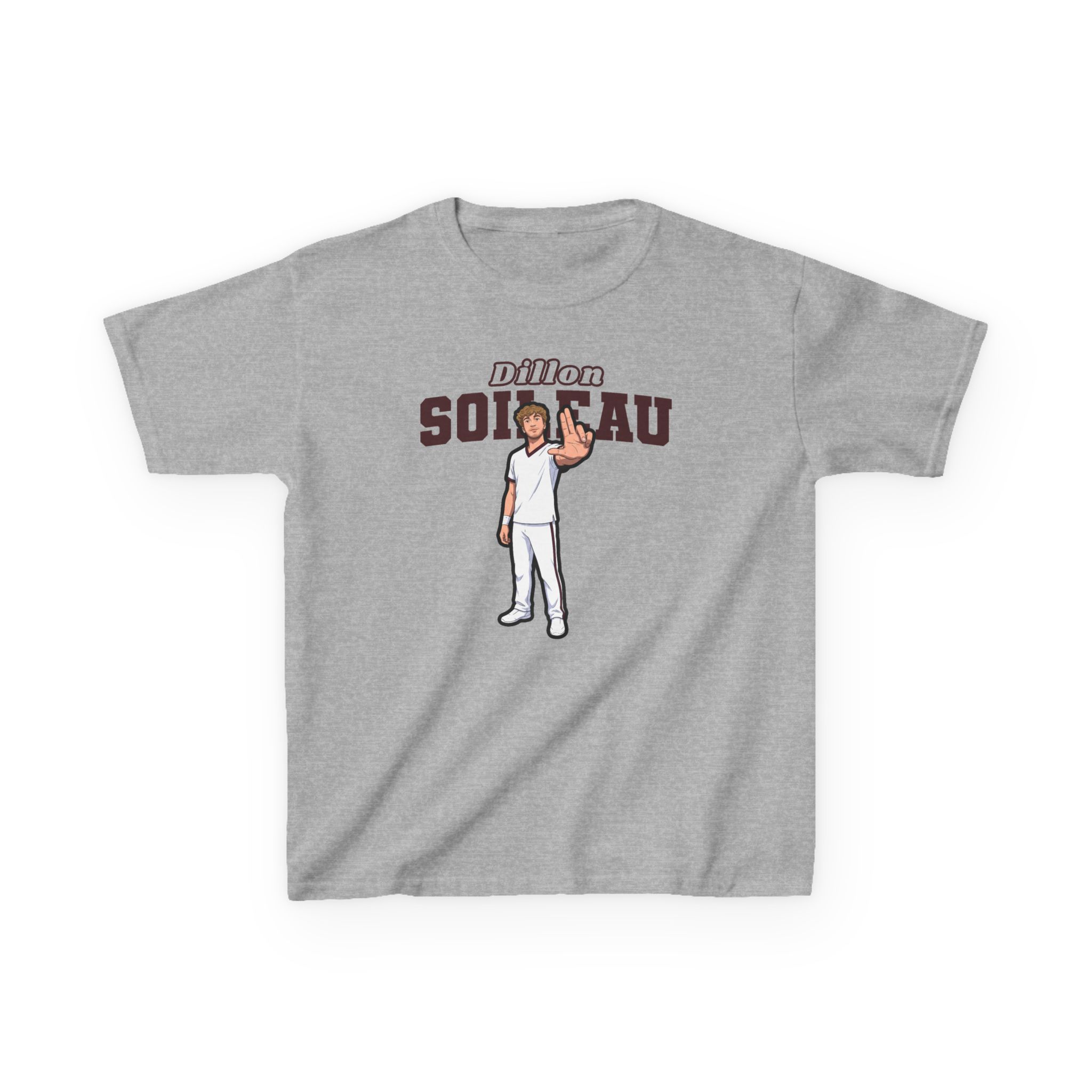 Youth Tee — character_name_arch in Grey