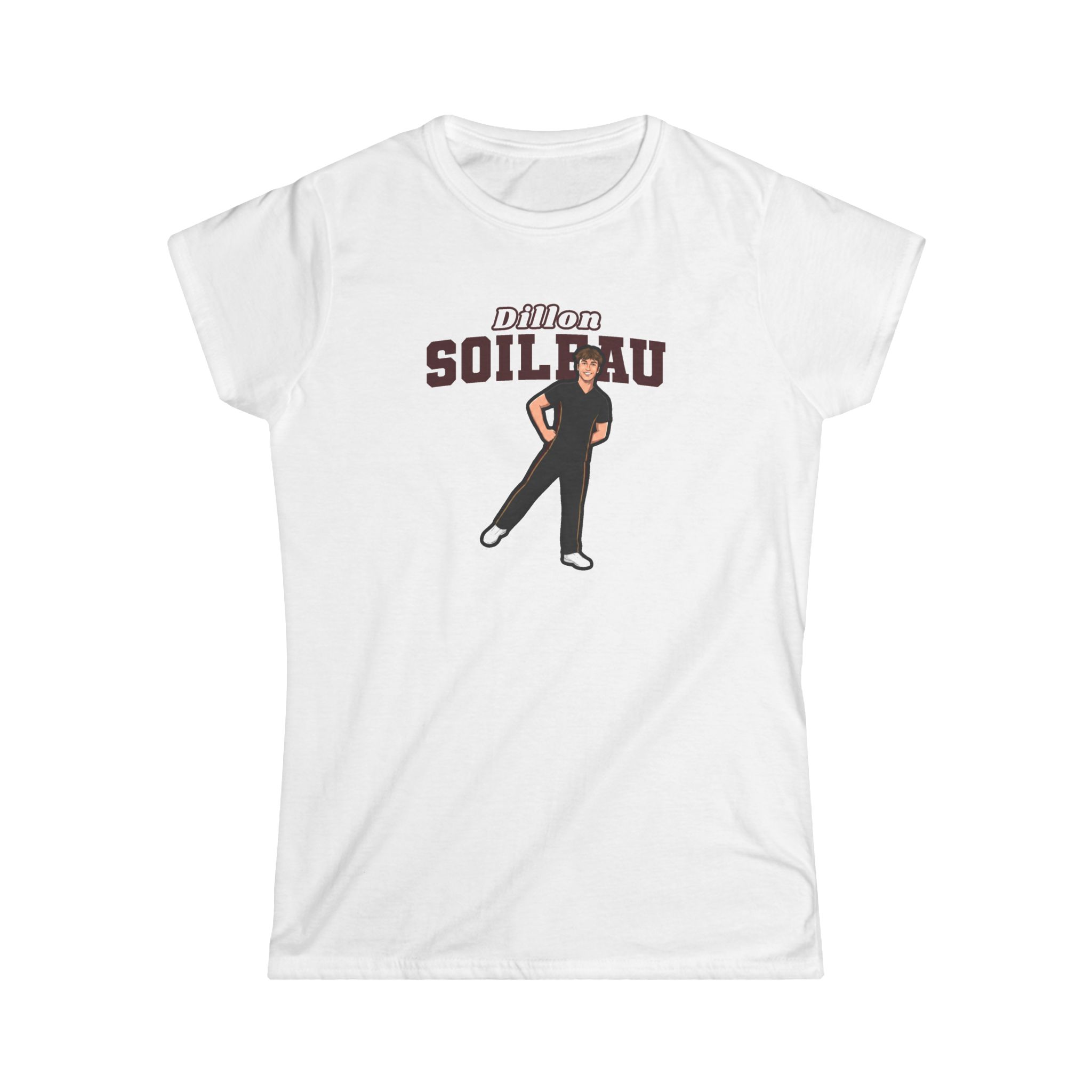 Women's Softstyle Tee — character_name_arch in White