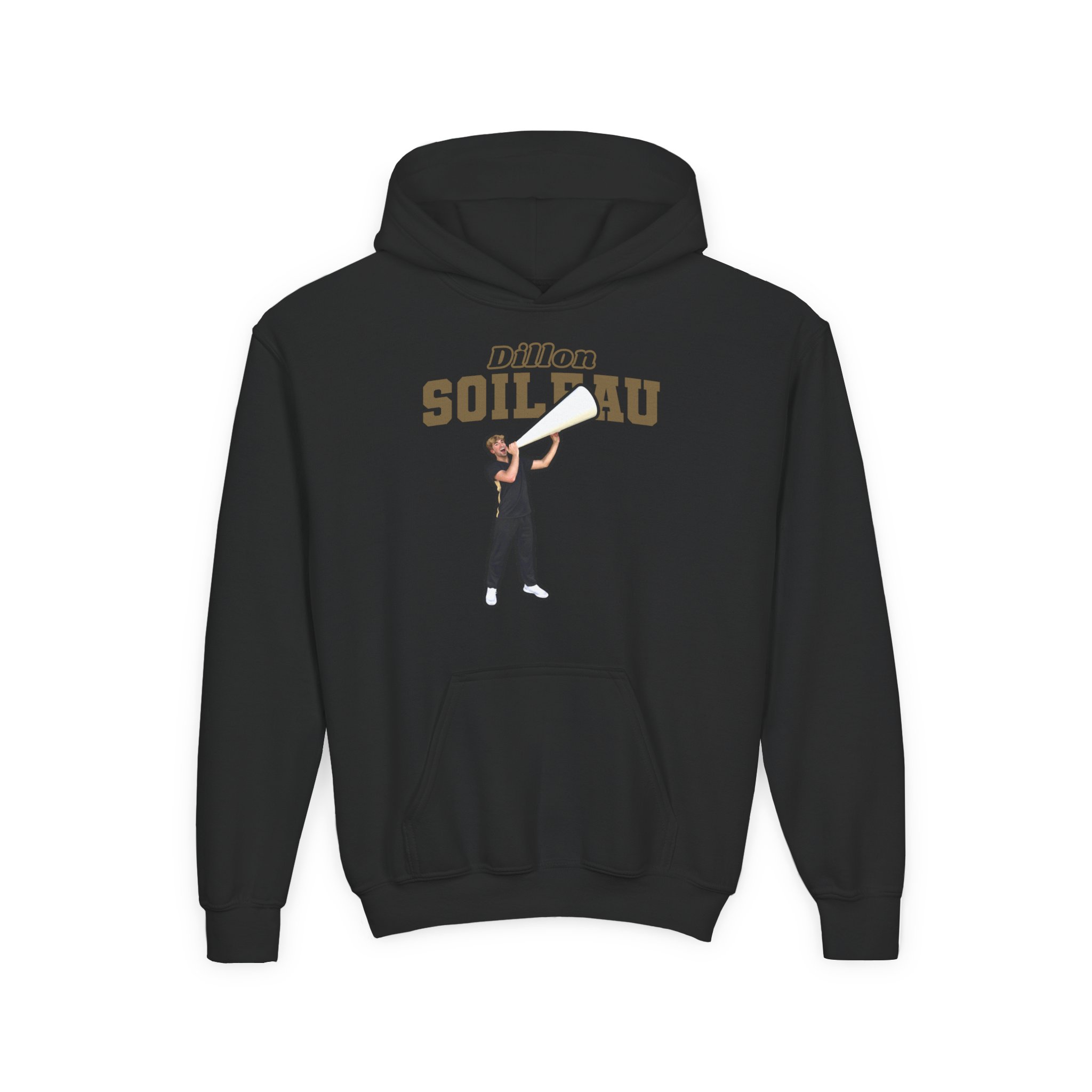 Youth Hoodie — character_name_arch in Black