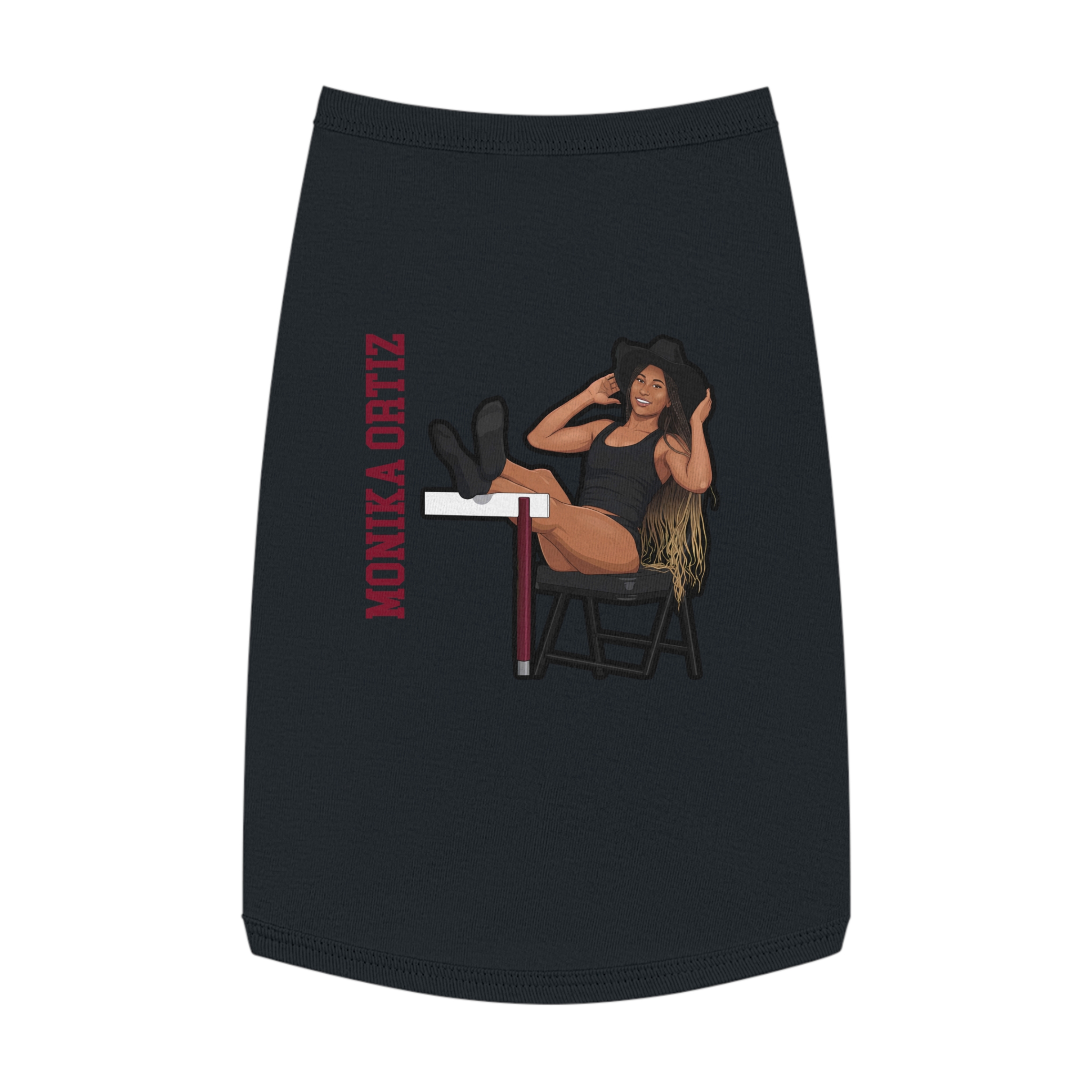 Pet Tank Top — character_name_vertical in White