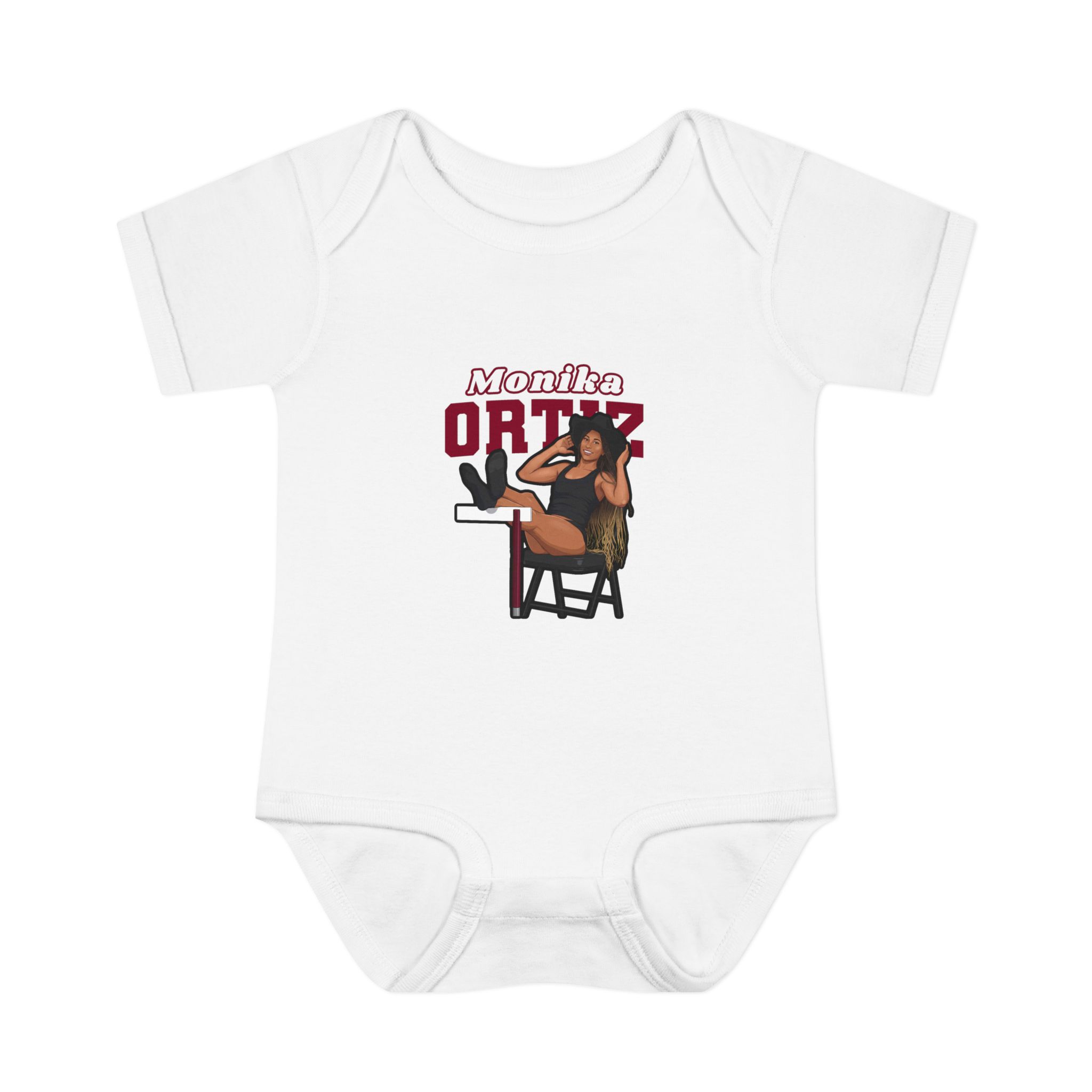 Baby Onesie — character_name_arch in White