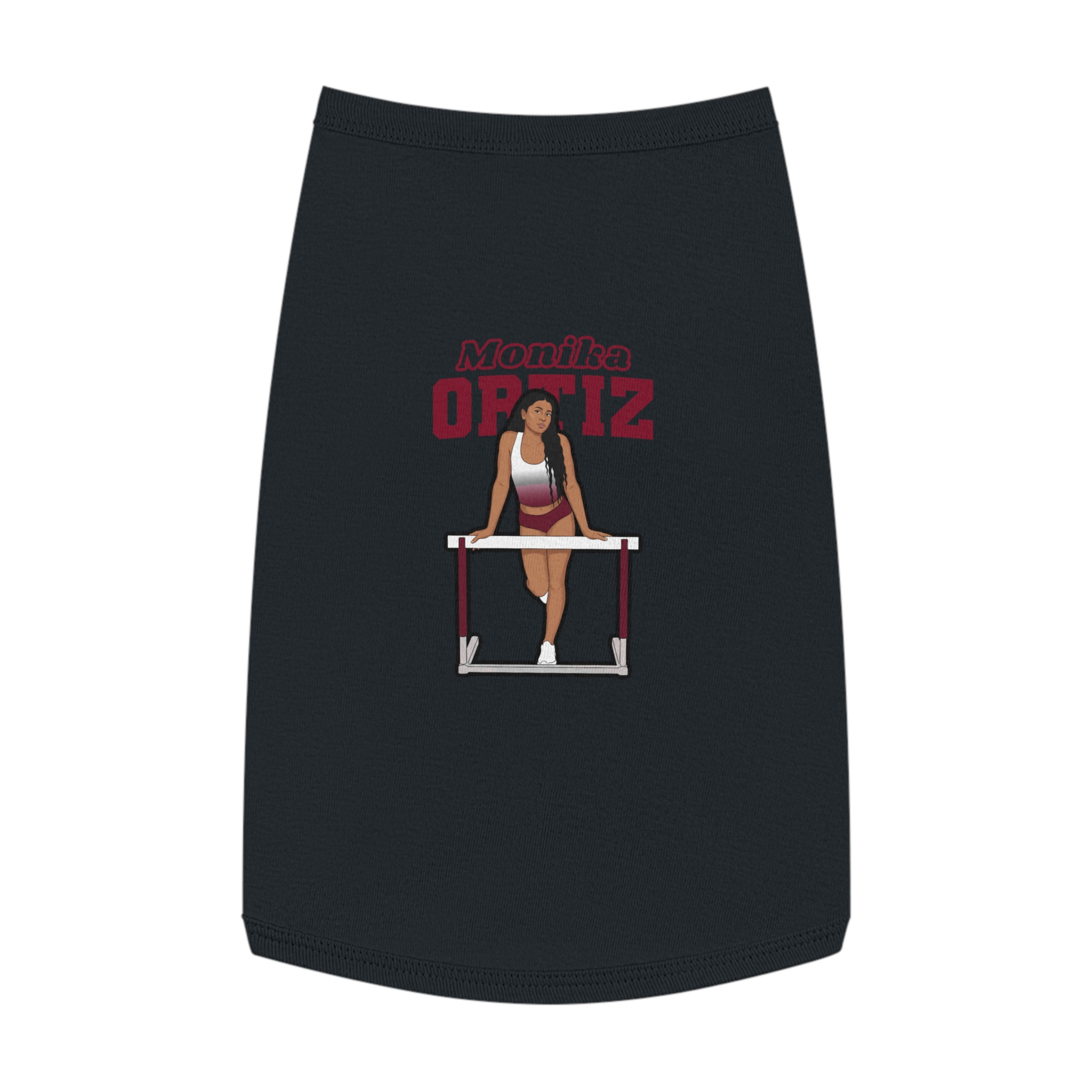 Pet Tank Top — character_name_arch in White