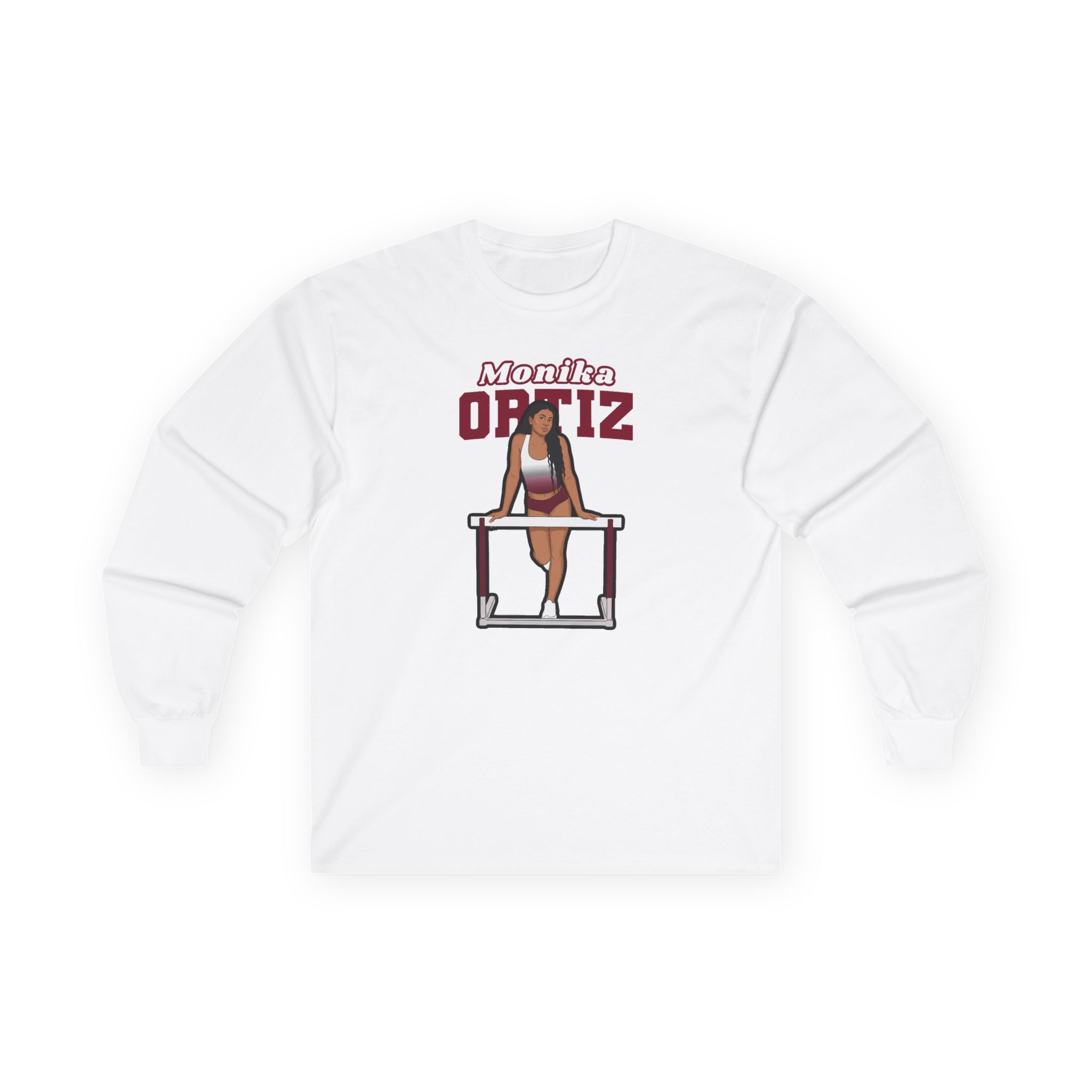 Long Sleeve Tee — character_name_arch in White