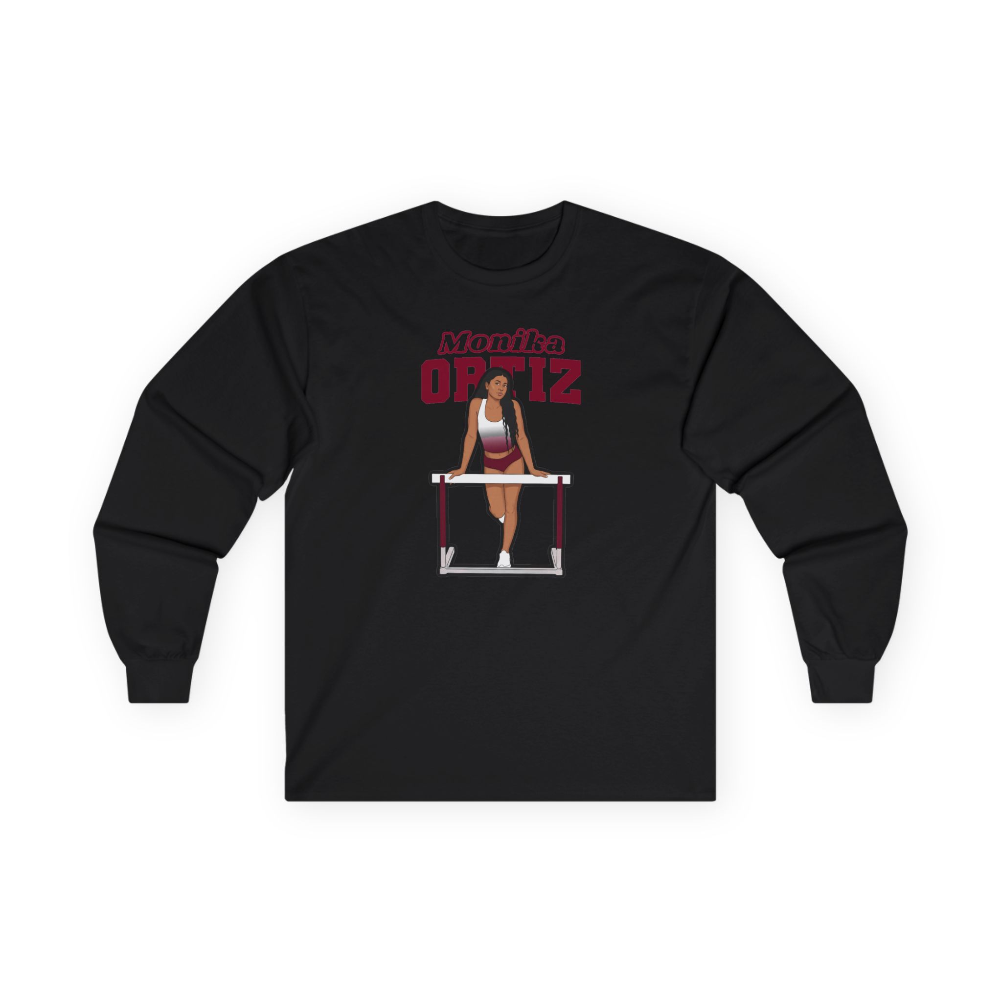 Long Sleeve Tee — character_name_arch in Black