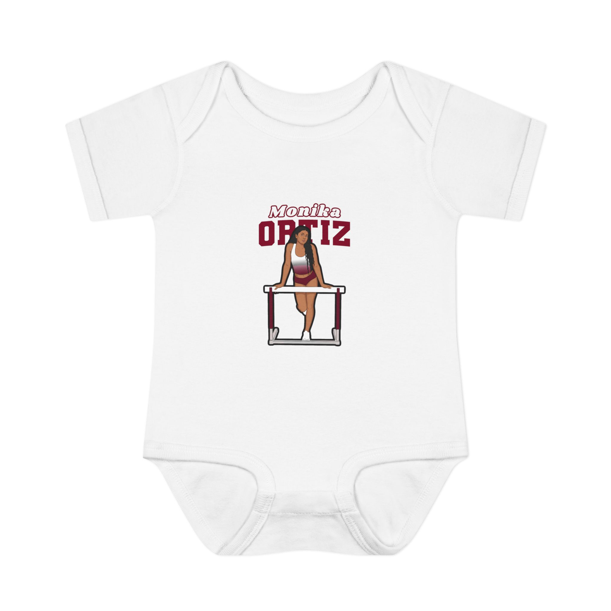 Baby Onesie — character_name_arch in White