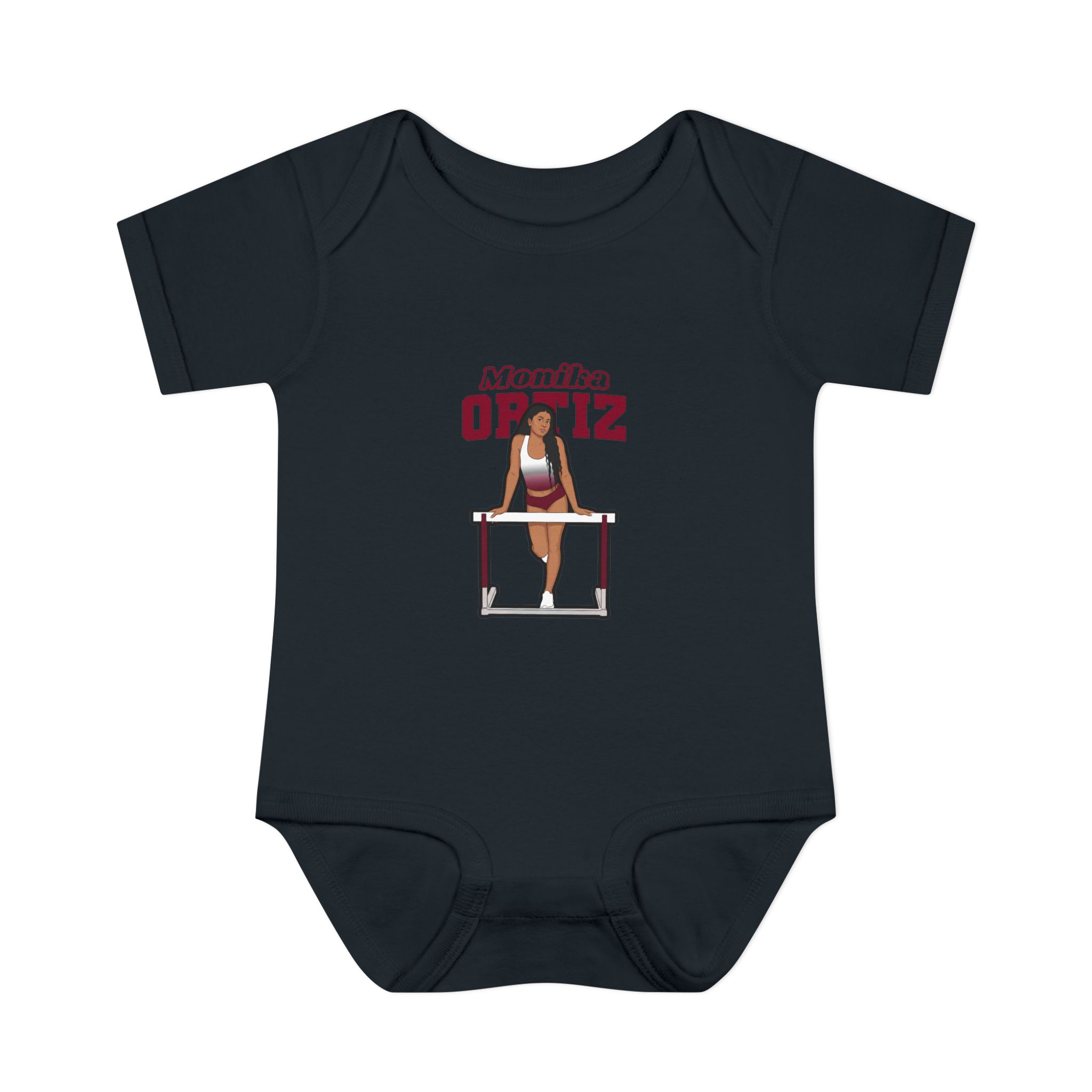 Baby Onesie — character_name_arch in Black