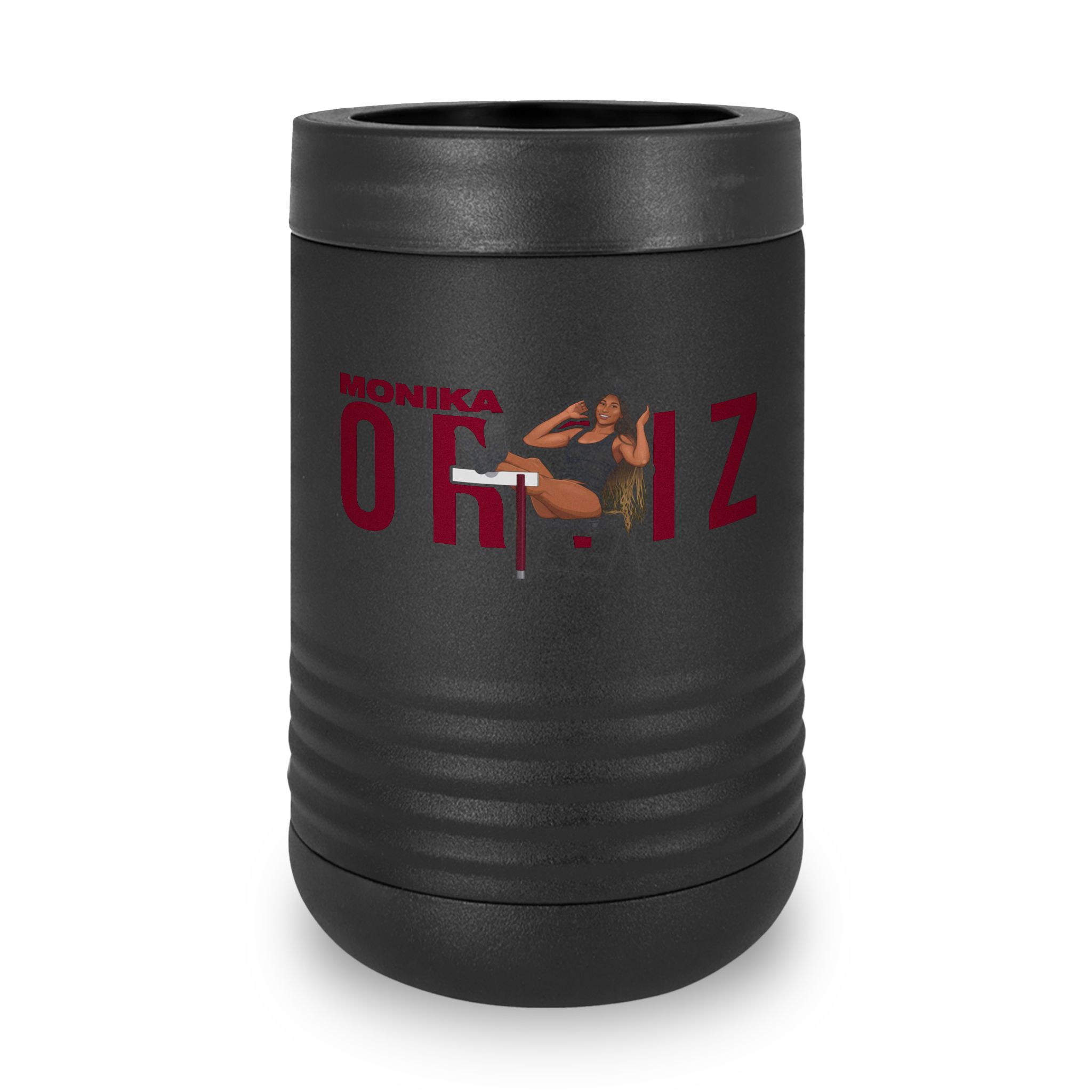 Stainless Can Cooler — character_player_name in Black