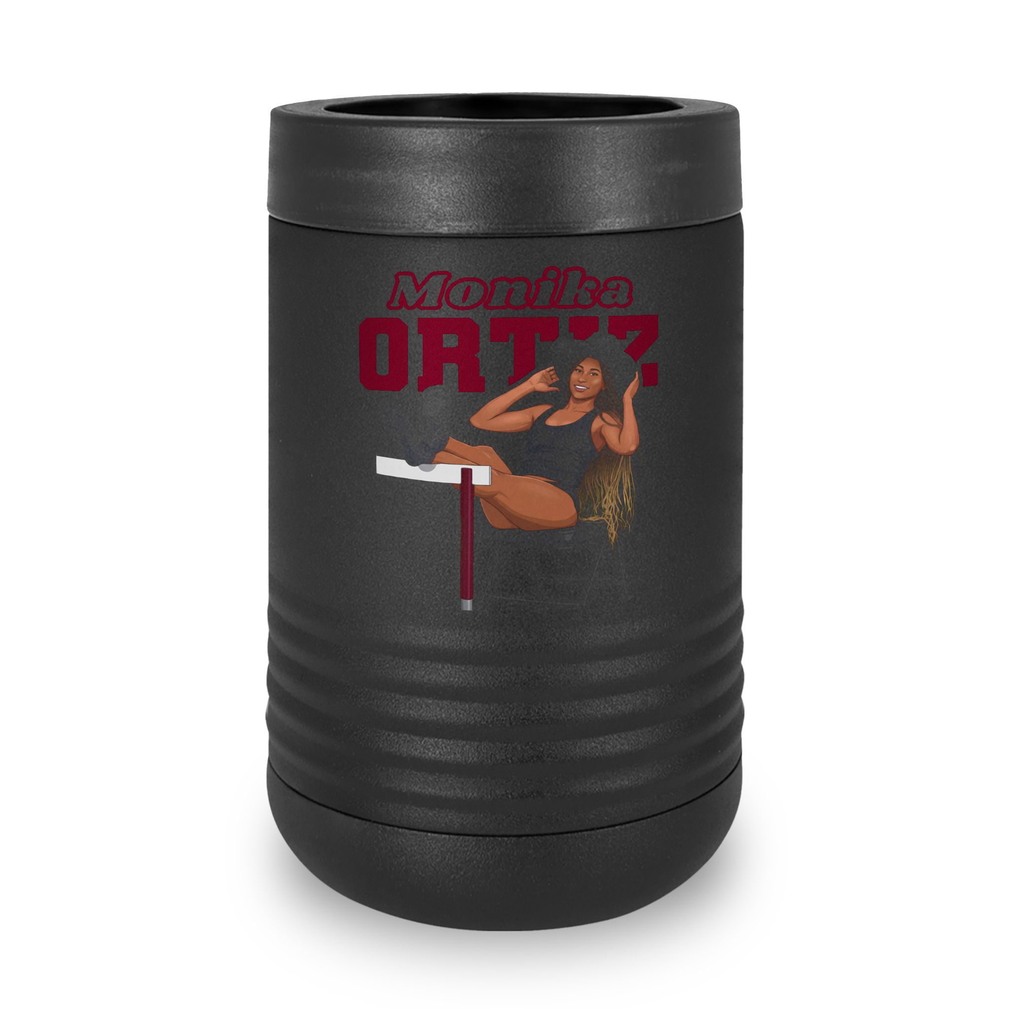 Stainless Can Cooler — character_name_arch in Black