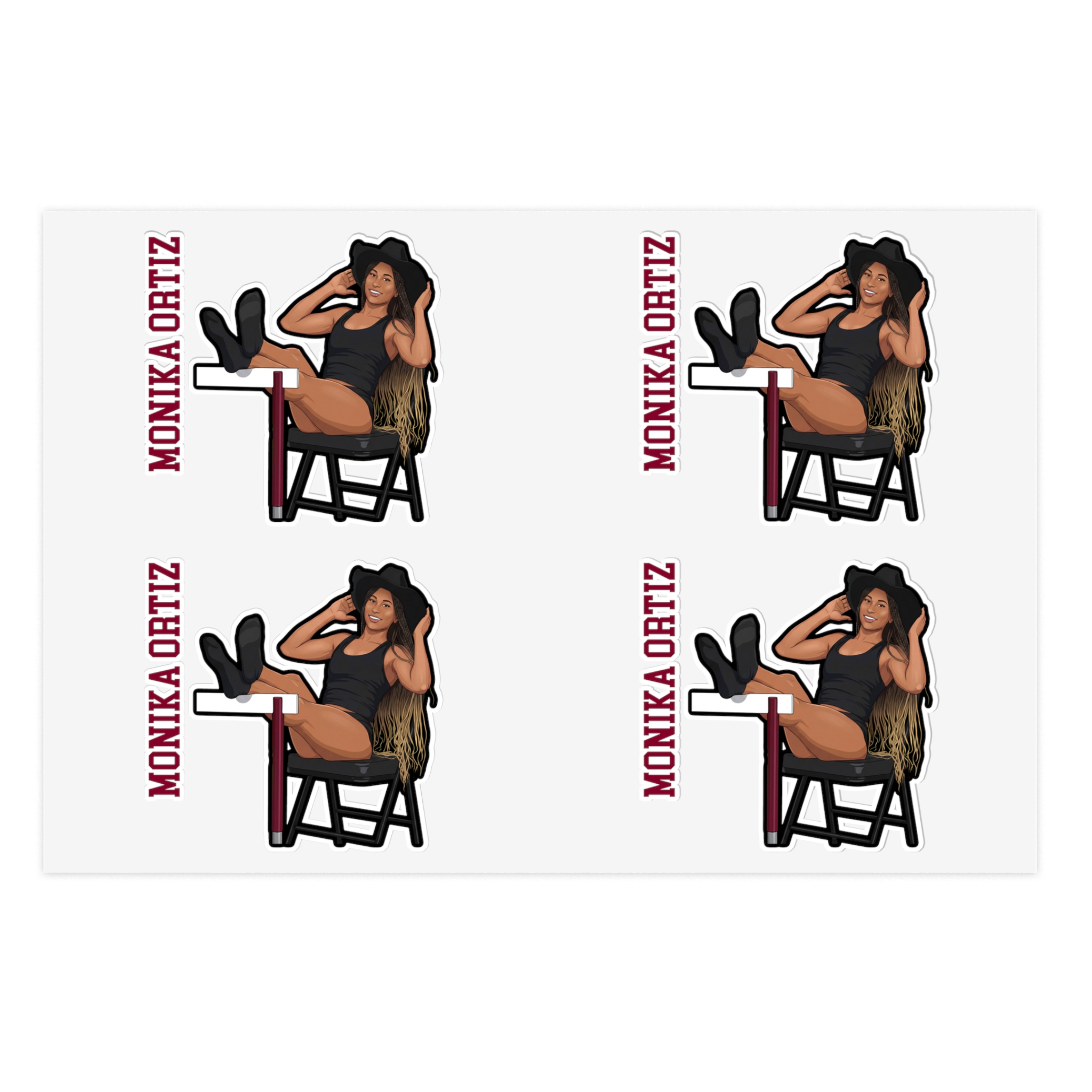 Sticker Sheet — character_name_vertical in Classic
