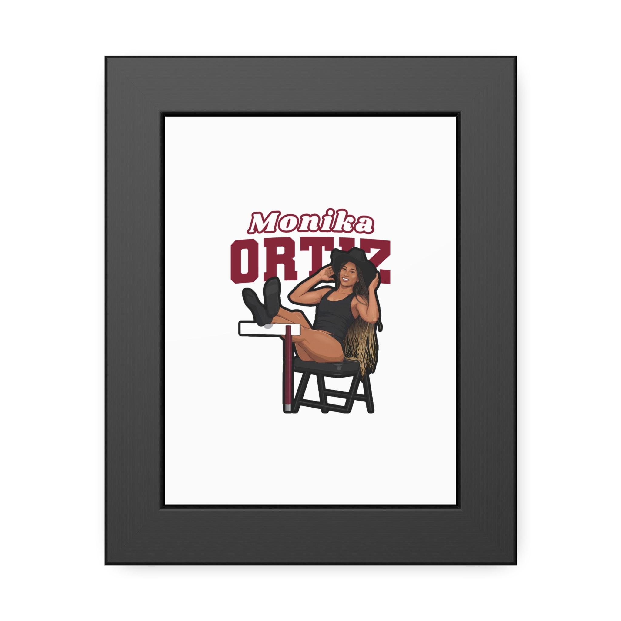 Framed Poster — character_name_arch in Black