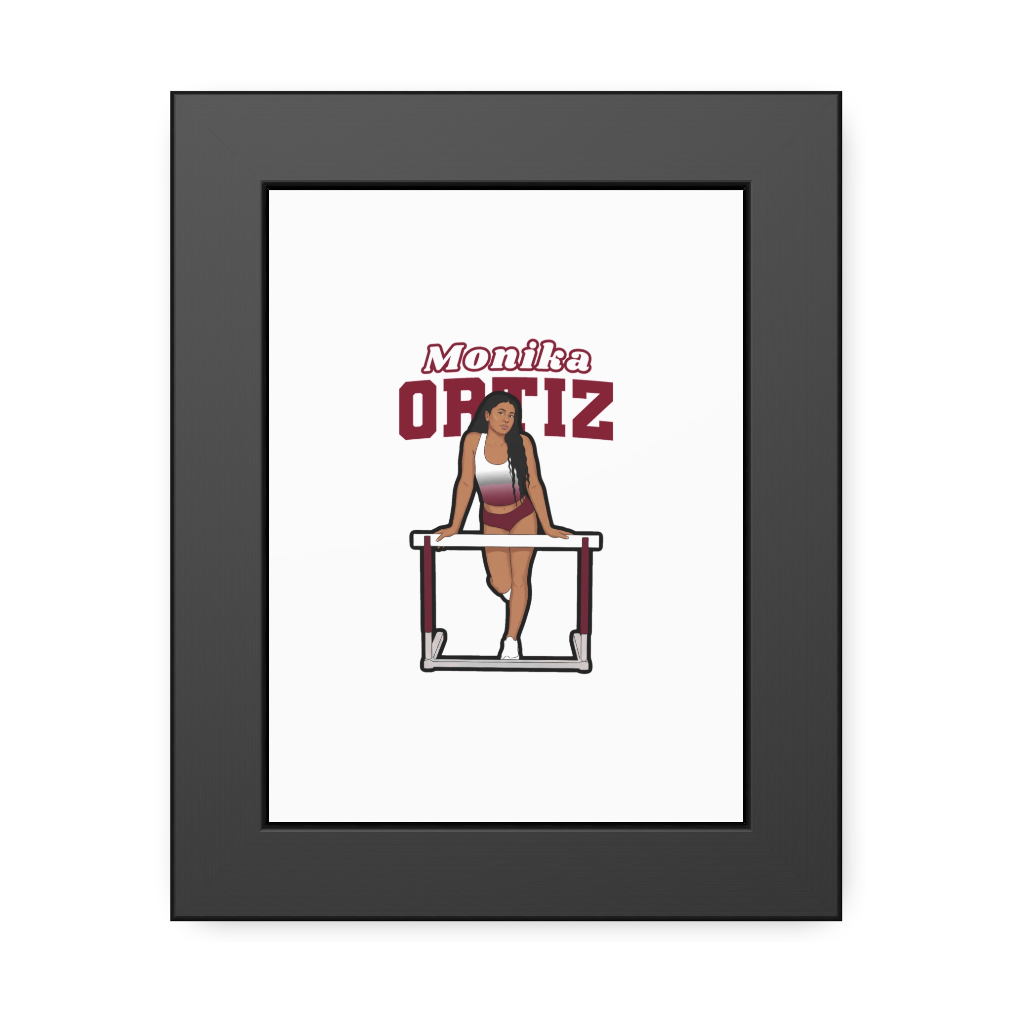 Framed Poster — character_name_arch in Black