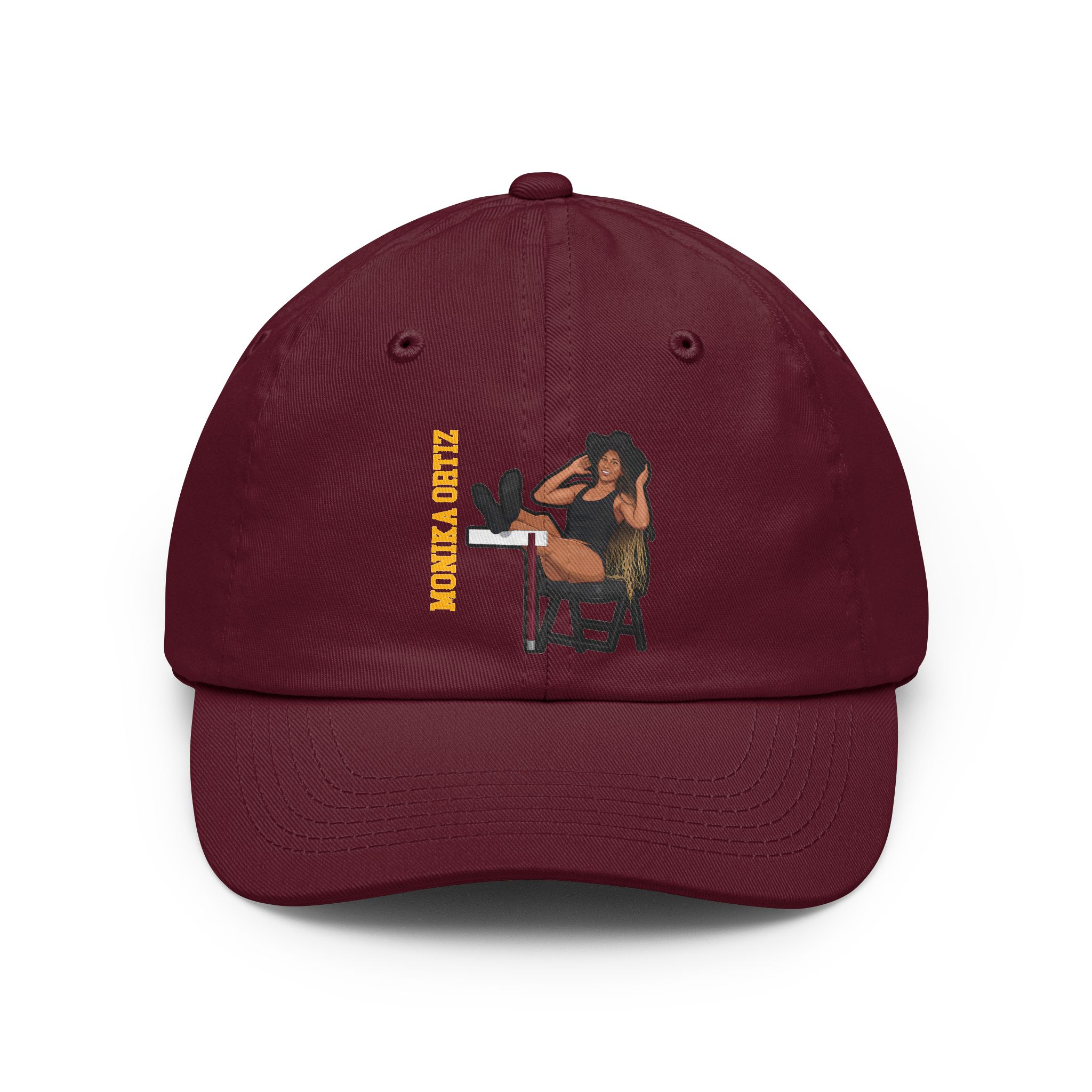 Classic Cap — character_name_vertical in Maroon