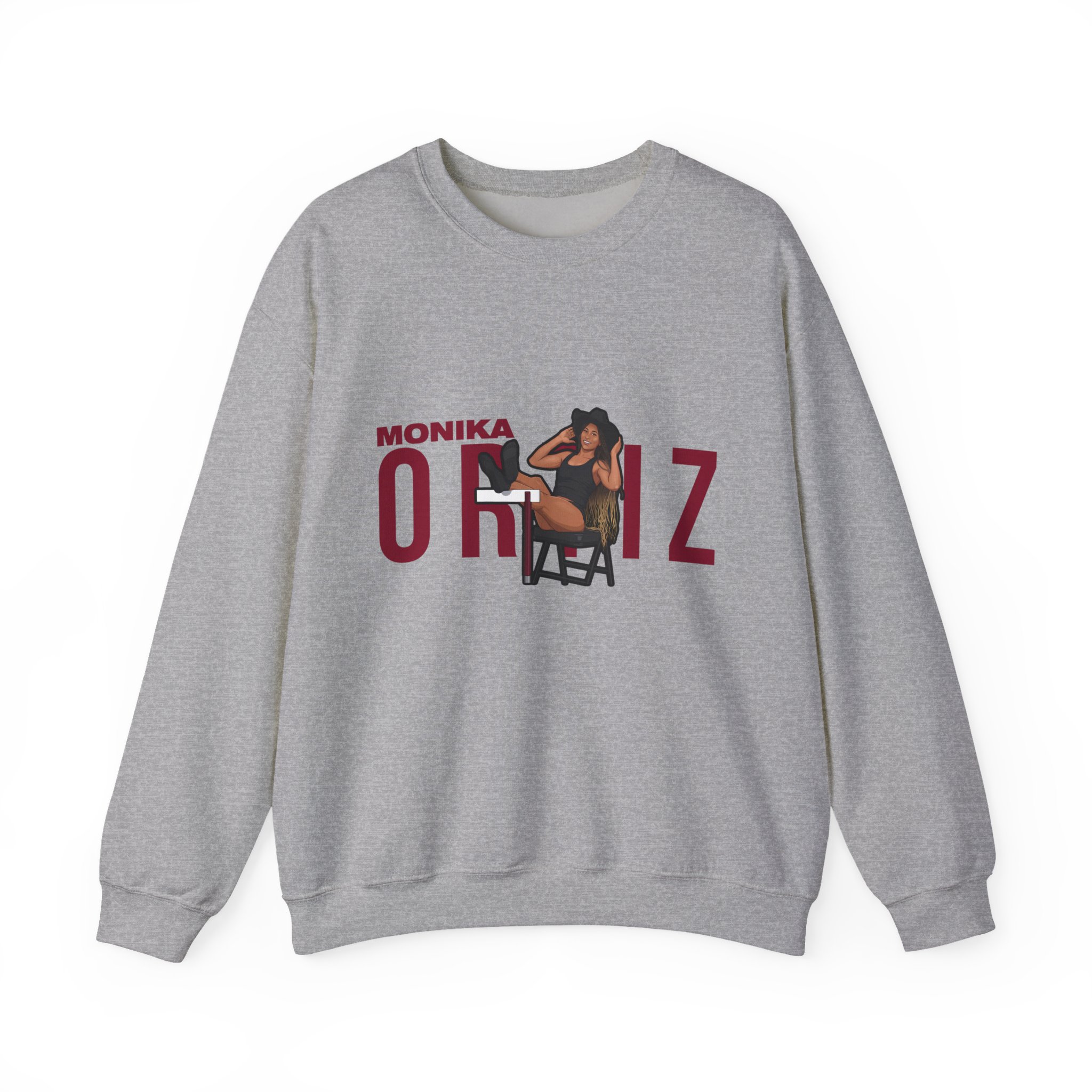 Crewneck Sweatshirt — character_player_name in Grey