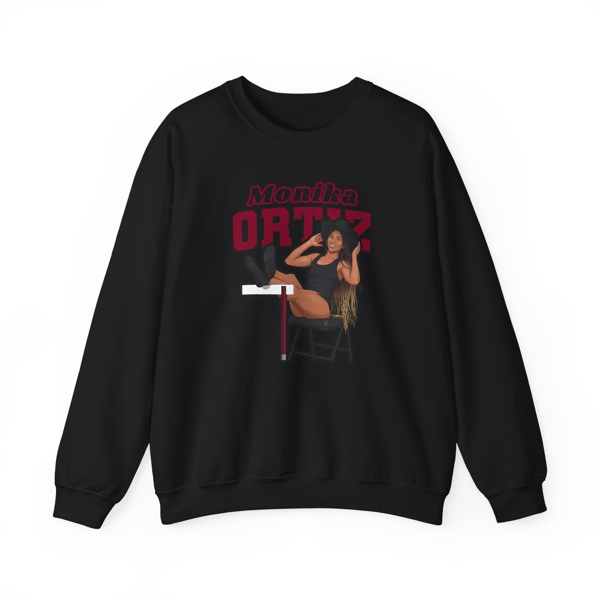 Crewneck Sweatshirt — character_name_arch in Black