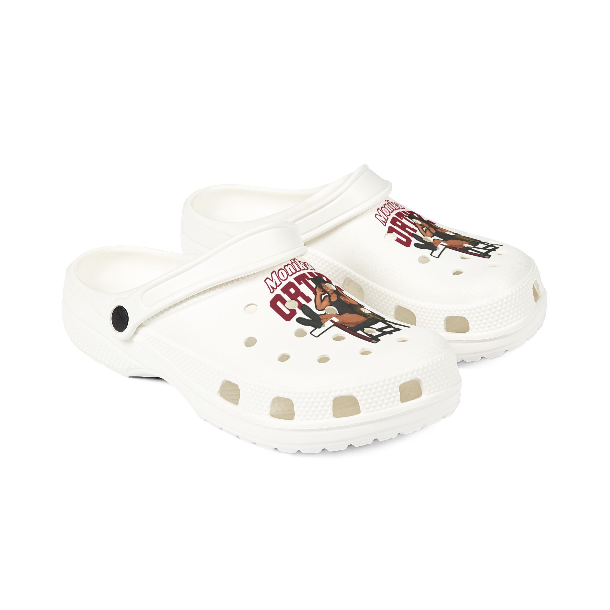 Rubber Clogs — character_name_arch in White