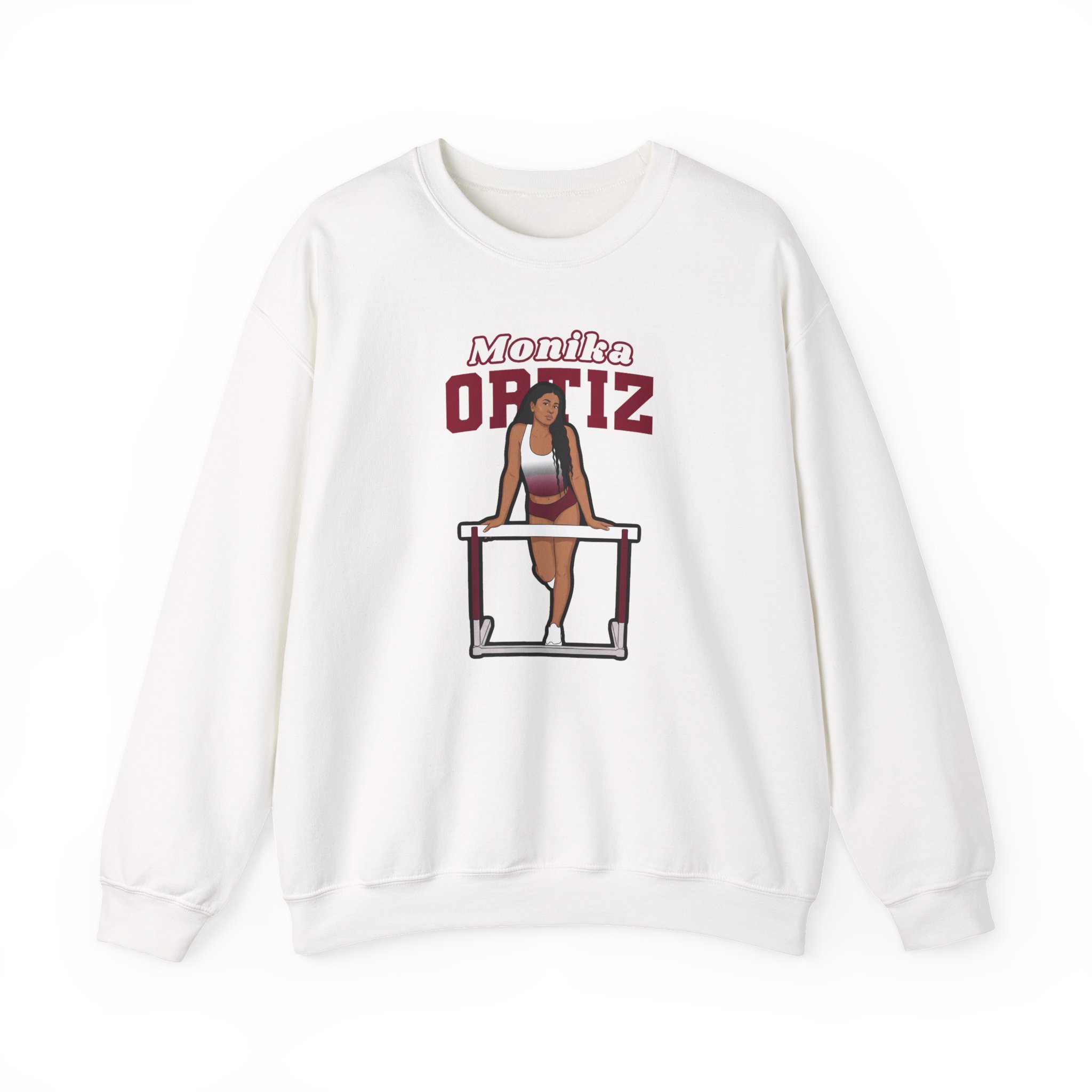 Crewneck Sweatshirt — character_name_arch in White