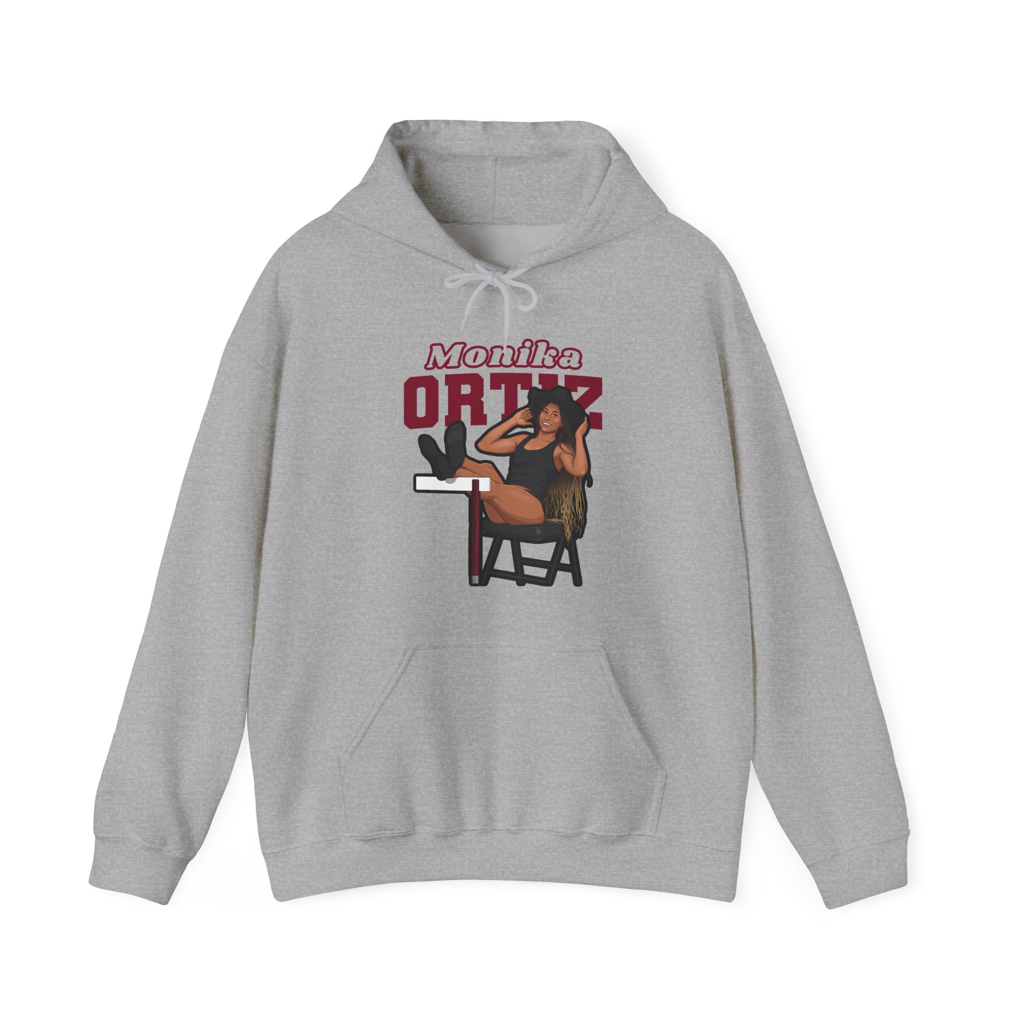 Hoodie — character_name_arch in Grey